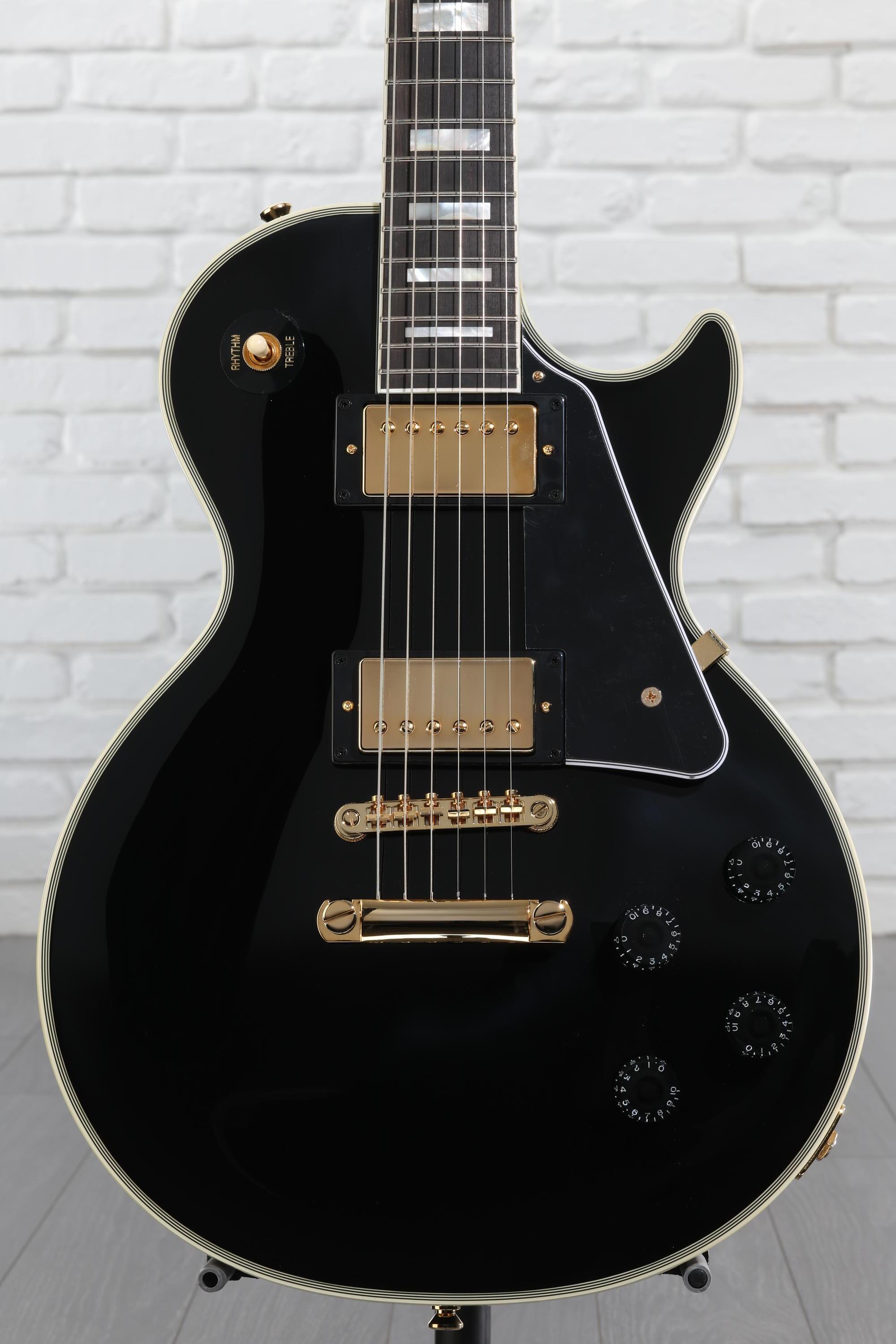ギター Epiphone Les Paul custom ebony Epiphone Les Paul Custom Electric Guitar - Ebony | Sweetwater