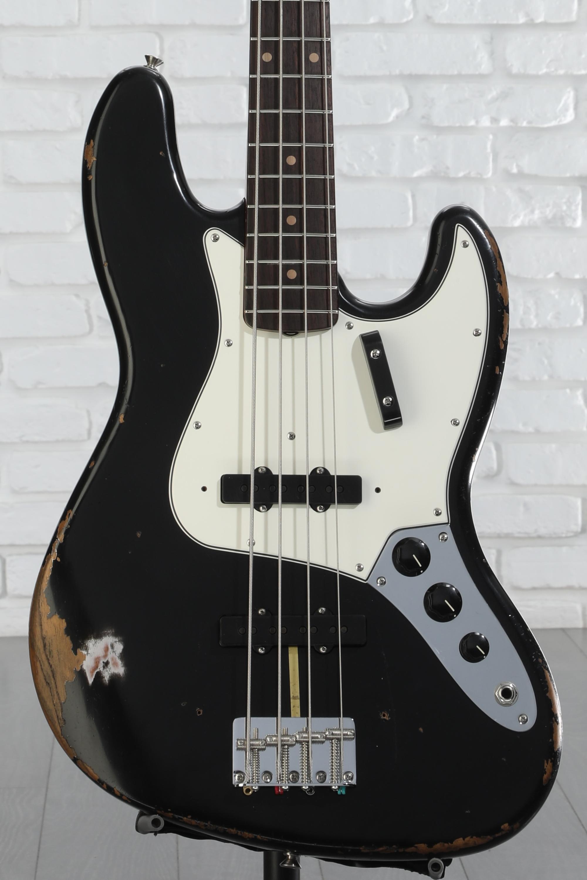 Fender Custom Shop Featherweight Roasted 1962 Jazz Bass - Black