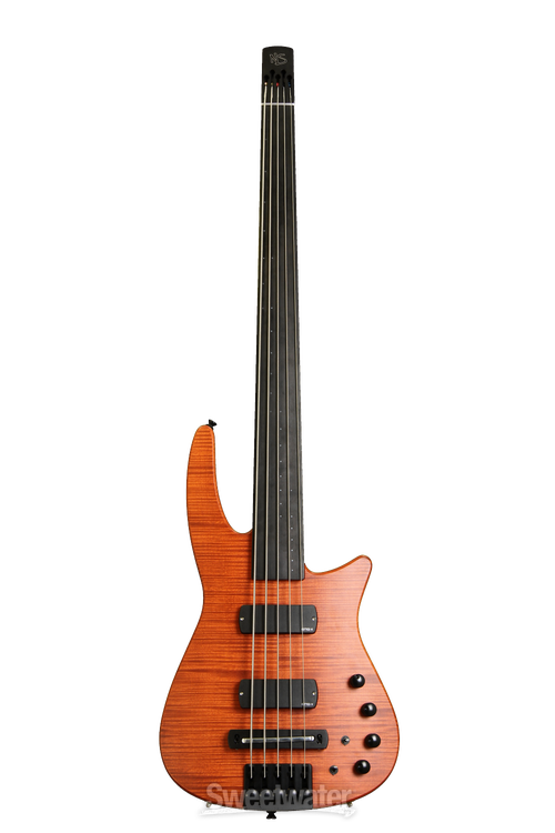 NS Design CR5 Radius Fretless 5-string Bass Guitar - Amber Satin