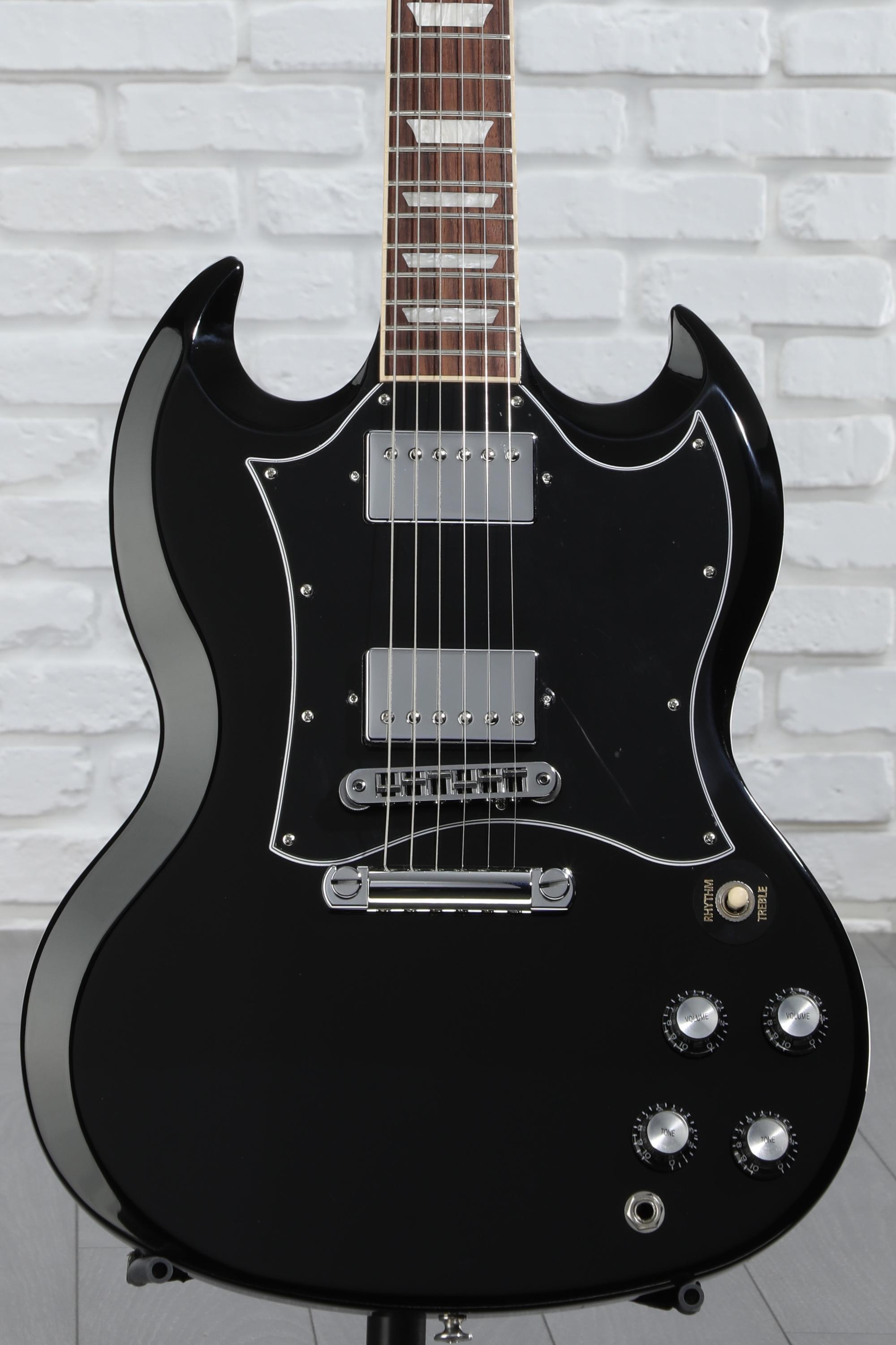 【izk】Gibson SG standard ebony、BLACK Gibson SG Standard Electric Guitar - Ebony | Sweetwater