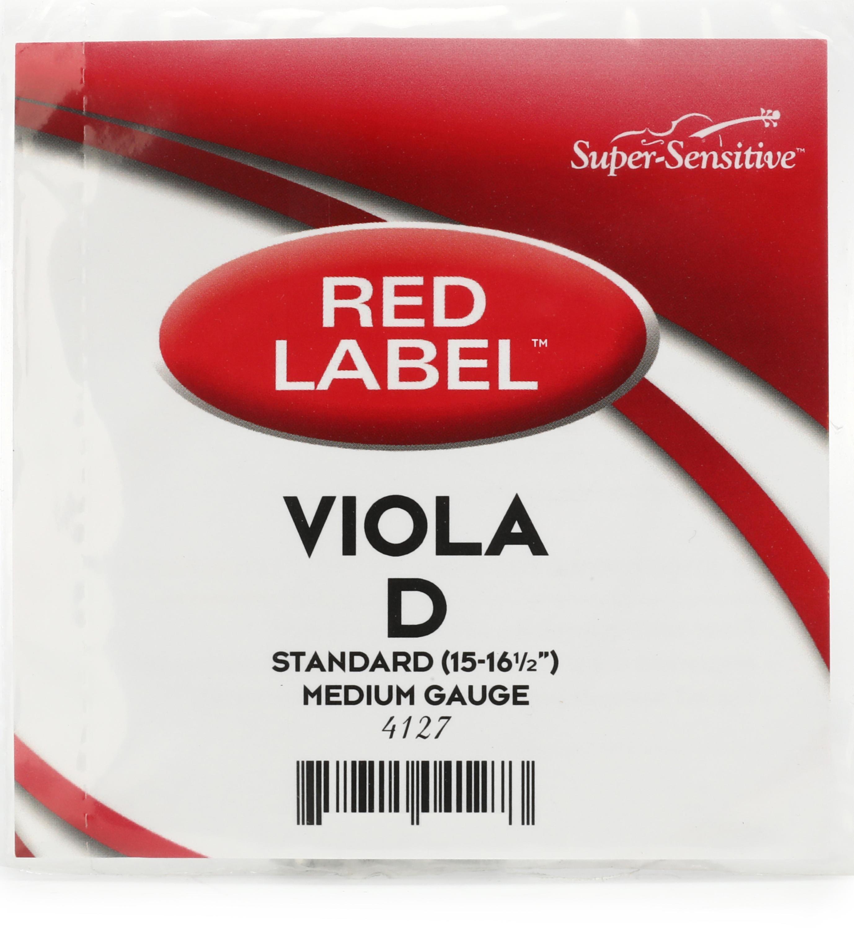 Bundled Item: Super-Sensitive 4127 Red Label Viola D String - 15-16.5-inch