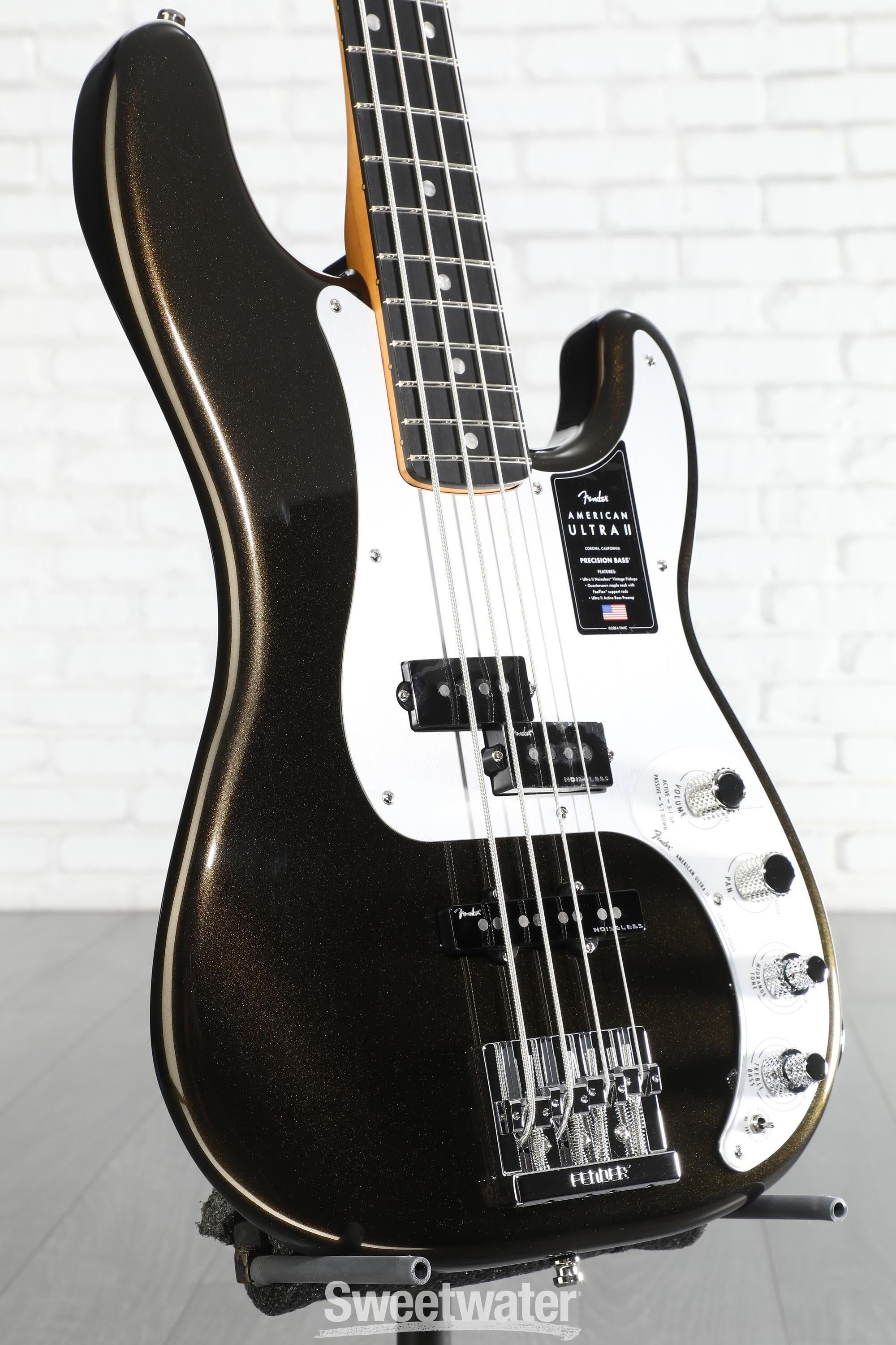 Fender American Ultra II Precision Bass - Texas Tea, Ebony