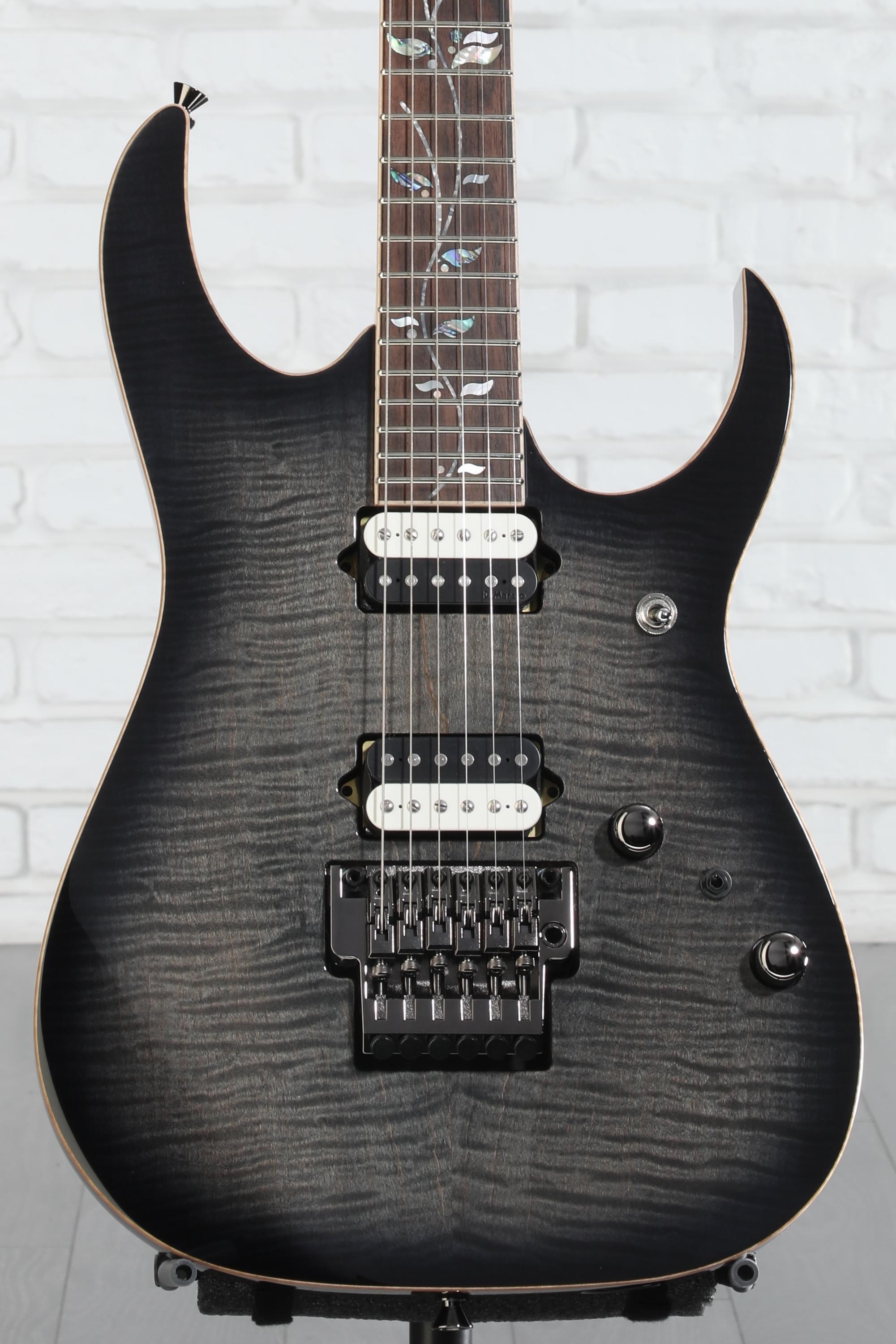 Ibanez J Custom RG8520 Electric Guitar - Black Rutile | Sweetwater