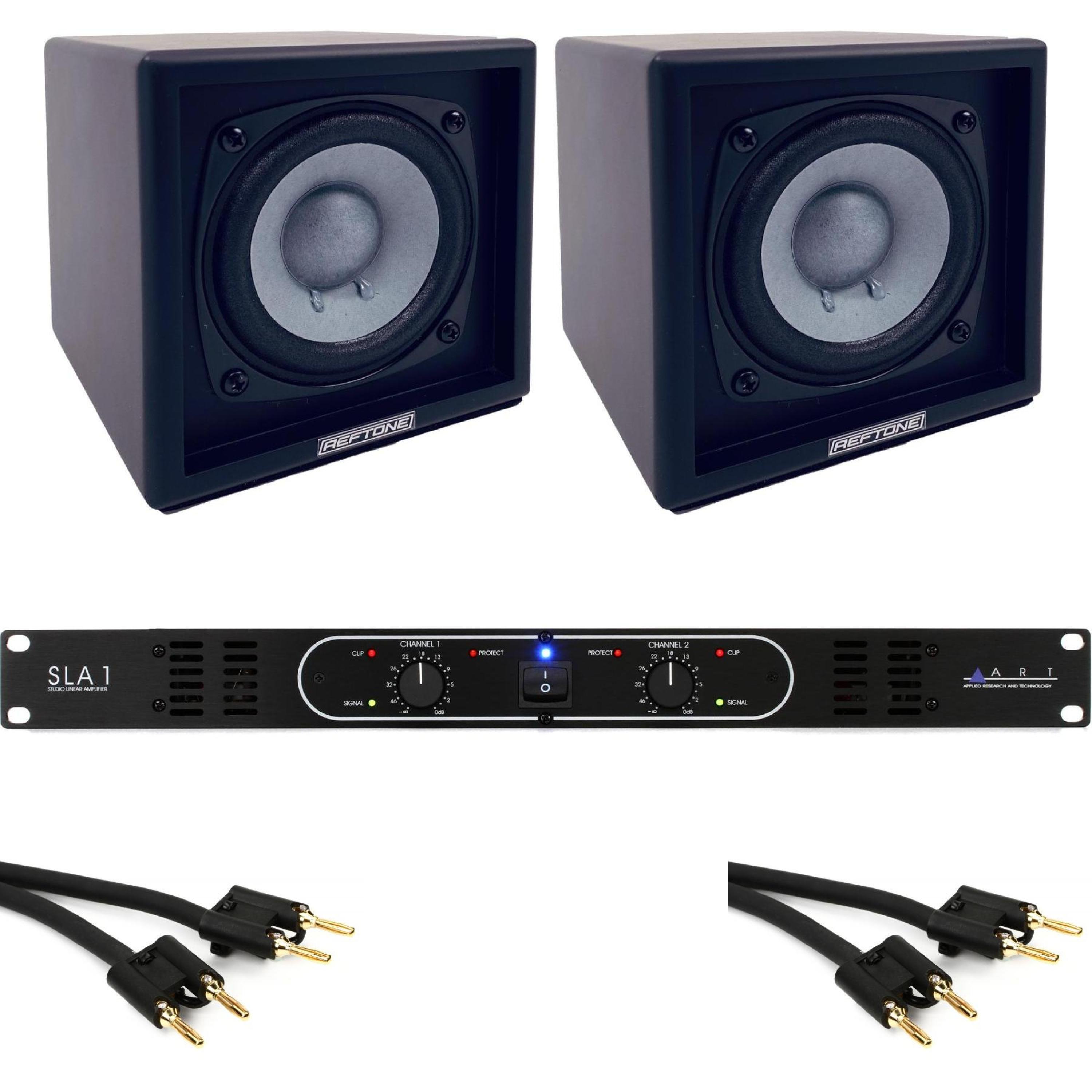 Photo of Reftone LD-3 Passive Ref-Cubes and ART SLA-1 Amp Bundle
