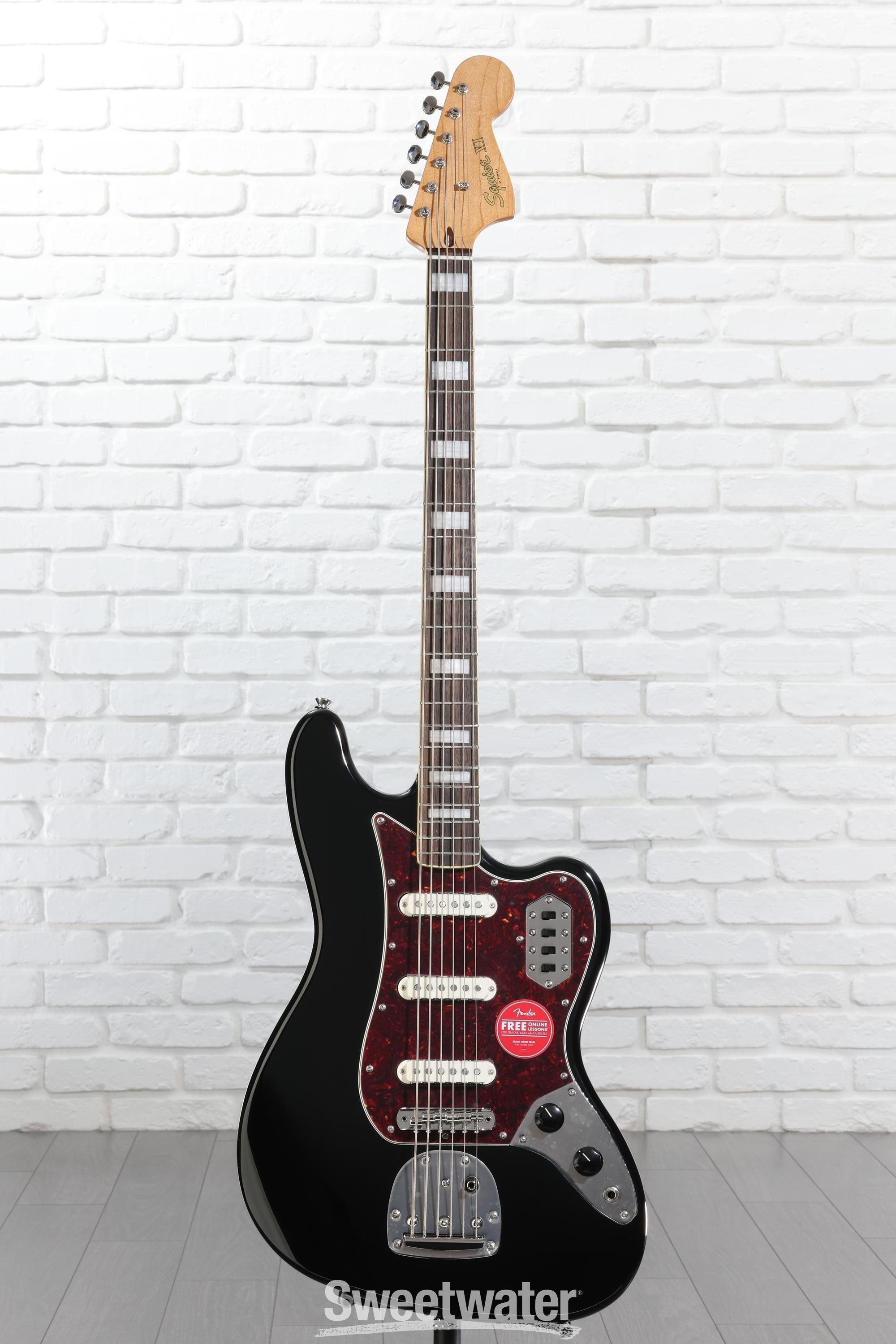 Squier Classic Vibe Bass VI Guitar - Black | Sweetwater