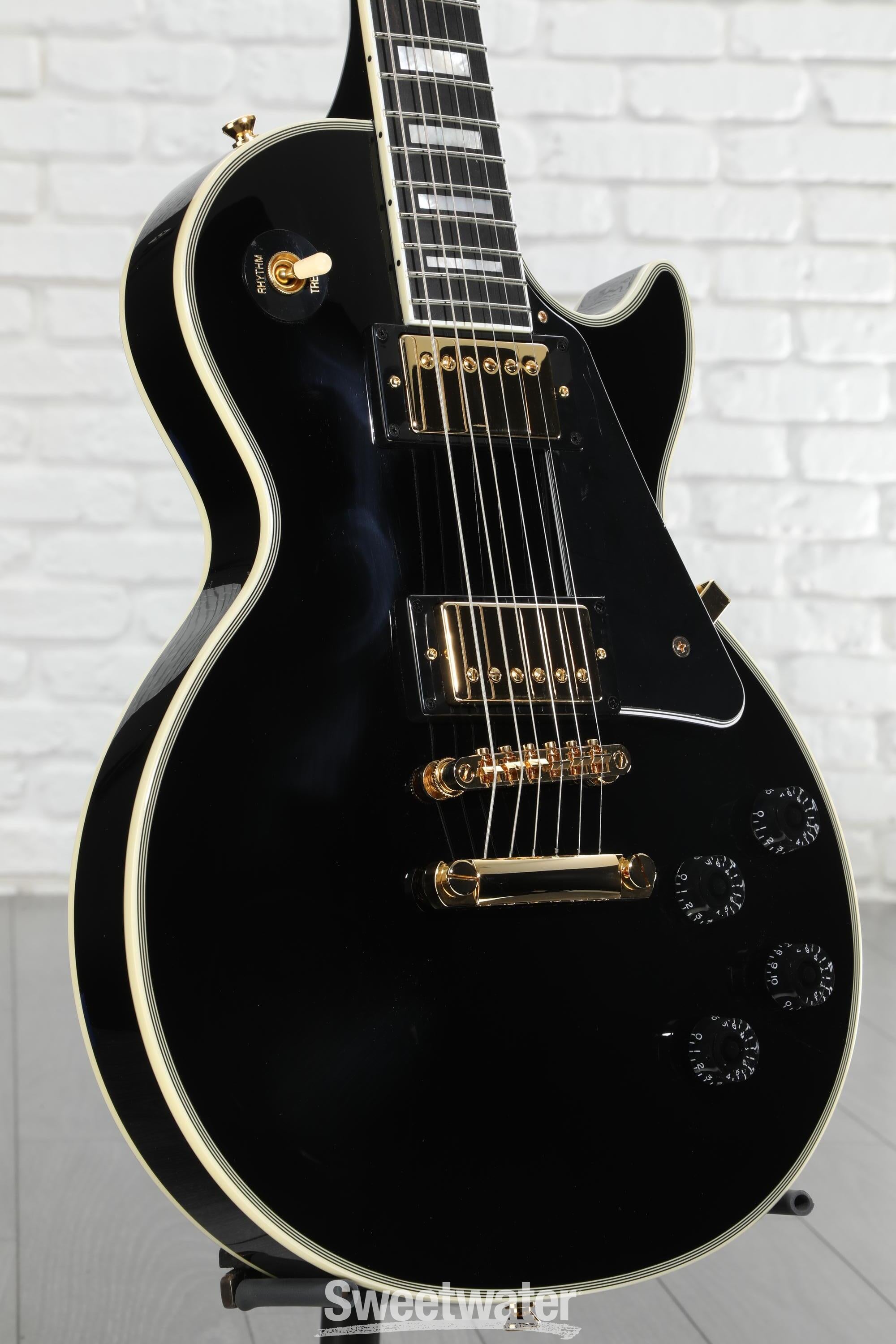 ギター Epiphone Les Paul Custom Ebony Epiphone Les Paul Custom Electric Guitar - Ebony – Alto Music