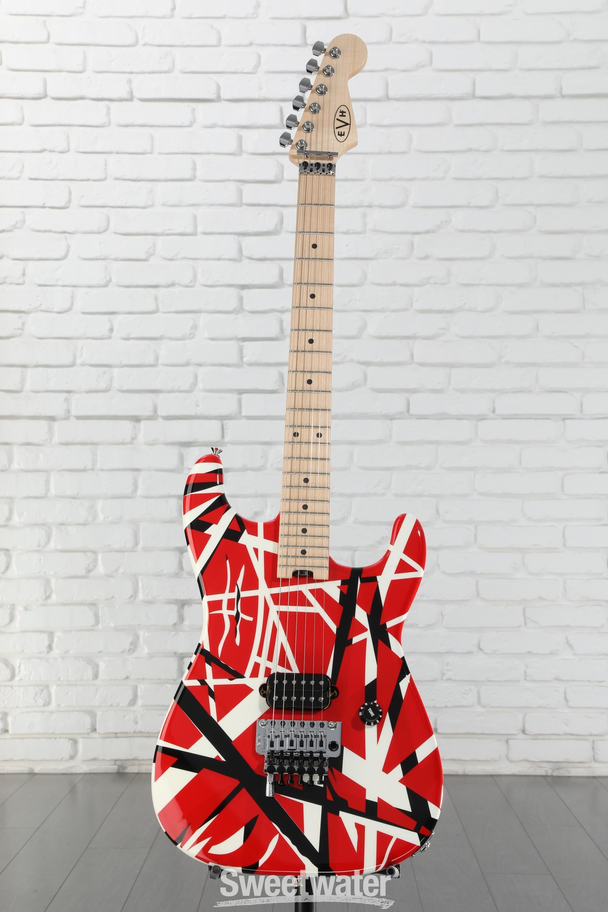 EVH Striped Series - Red with Black and White Stripes