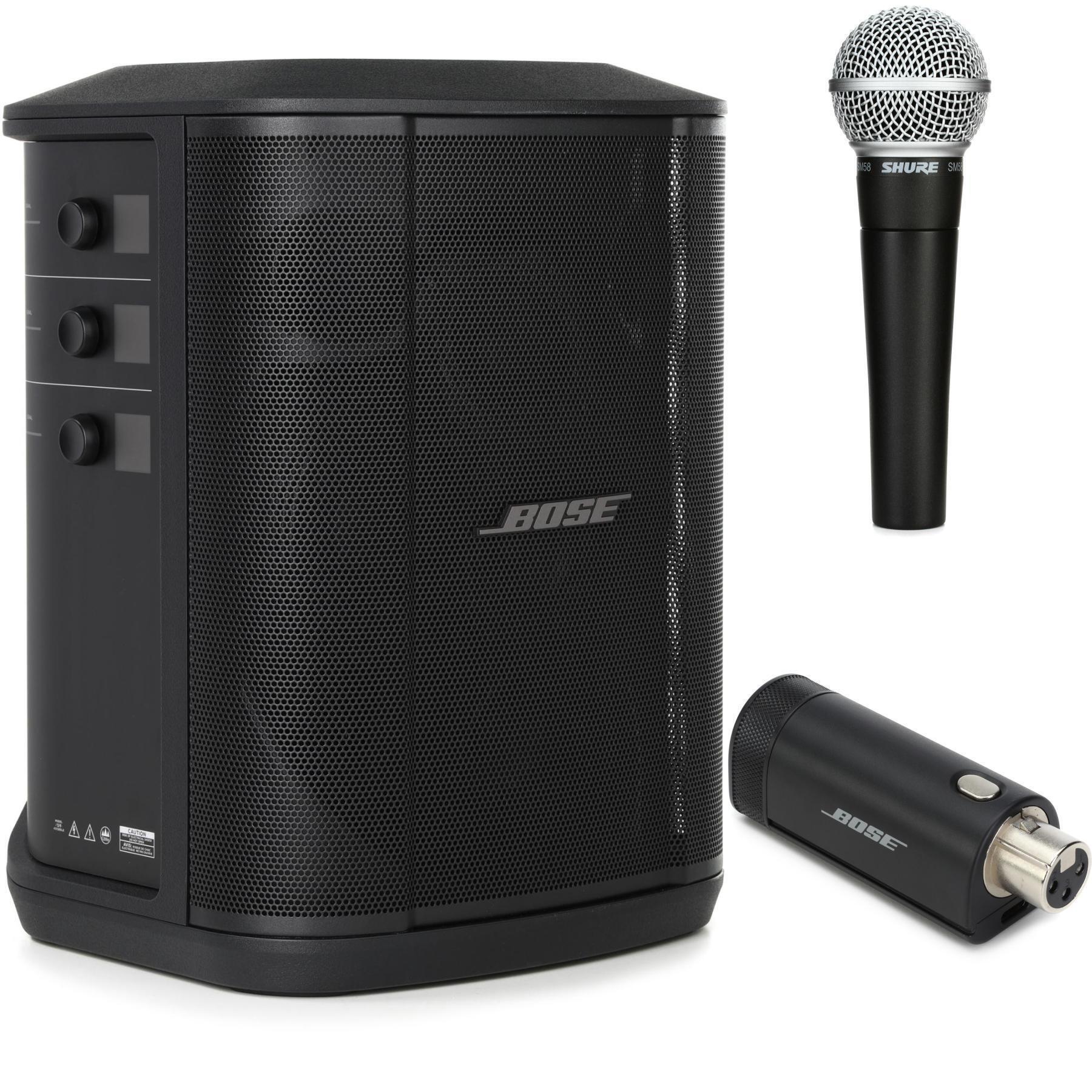 Bose S1 Pro+ Multi-position PA System and Shure SM58 Wireless
