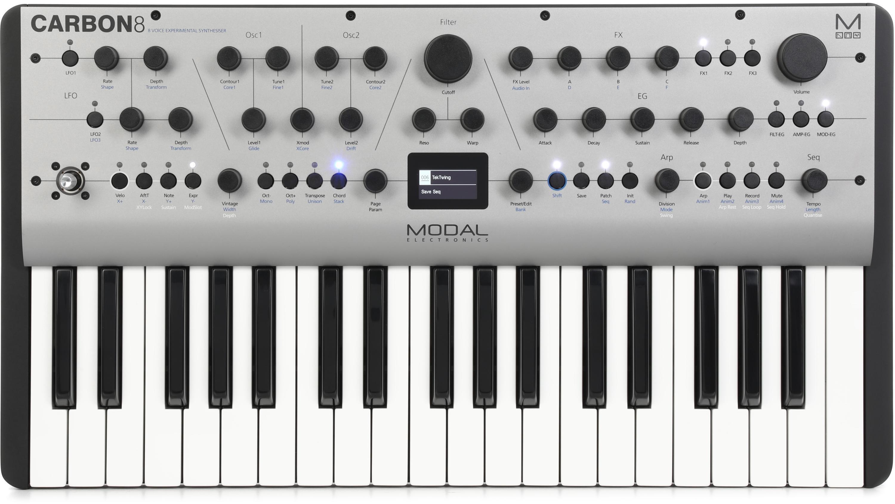 Modal Electronics Carbon8 37-key 8-voice Experimental Synthesizer