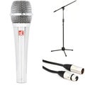 Photo of sE Electronics V7 Supercardioid Dynamic Vocal Microphone with Stand and Cable - Chrome