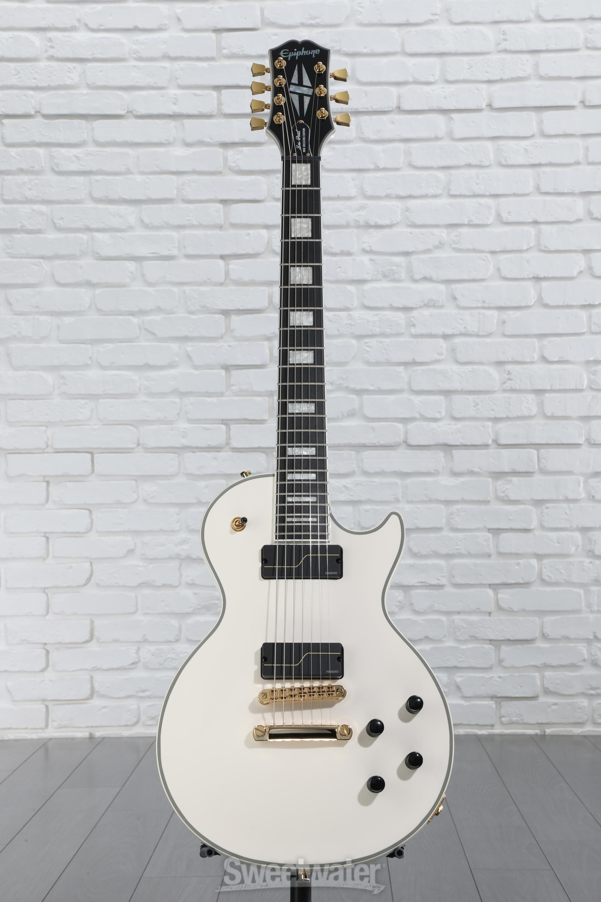ギター Matt Heafy Les Paul Custom 7-String Epiphone Matt Heafy Les Paul Custom-7 - Ebony | Sweetwater