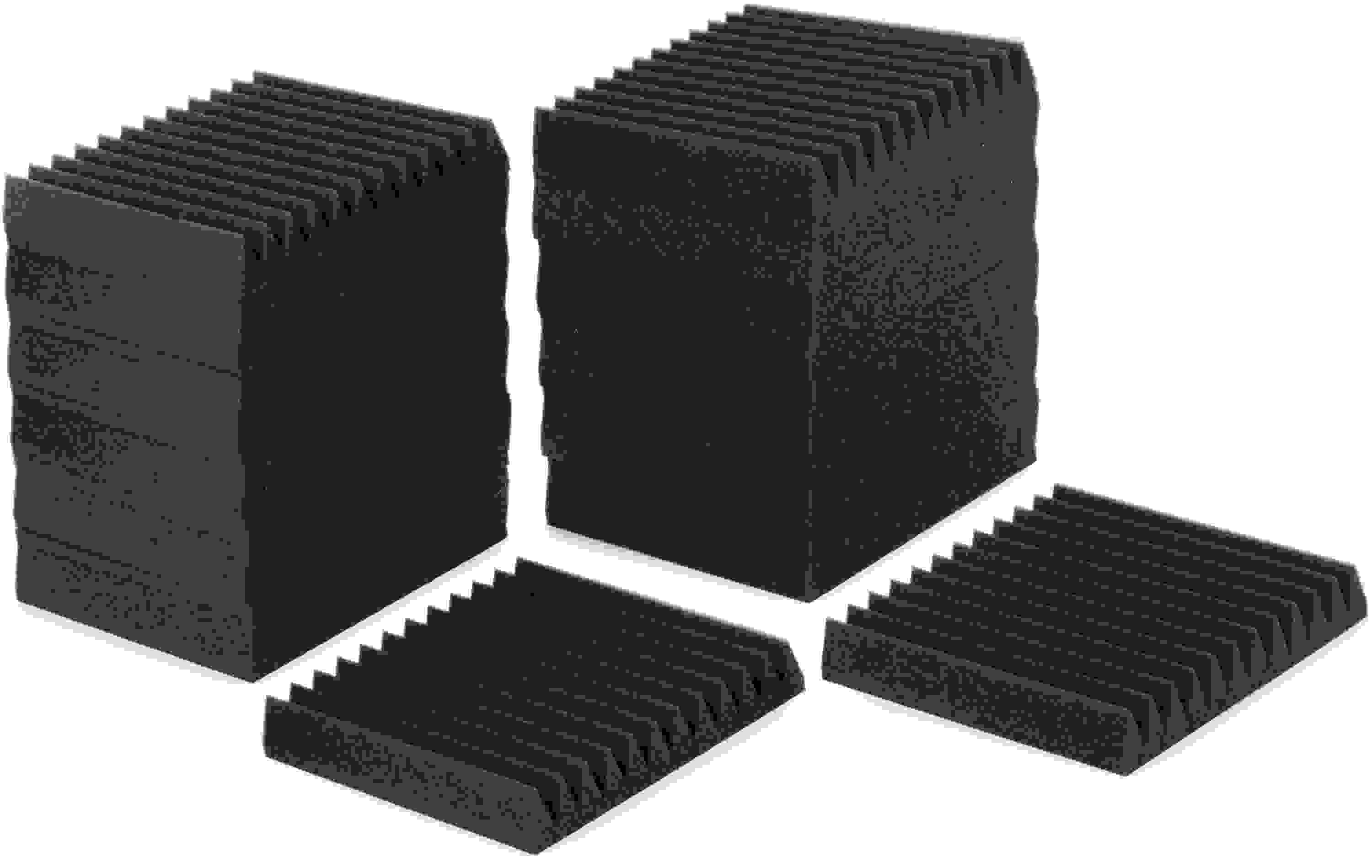 Auralex 2 inch Studiofoam Wedgies 1x1 foot Acoustic Panel 24-pack - Charcoal