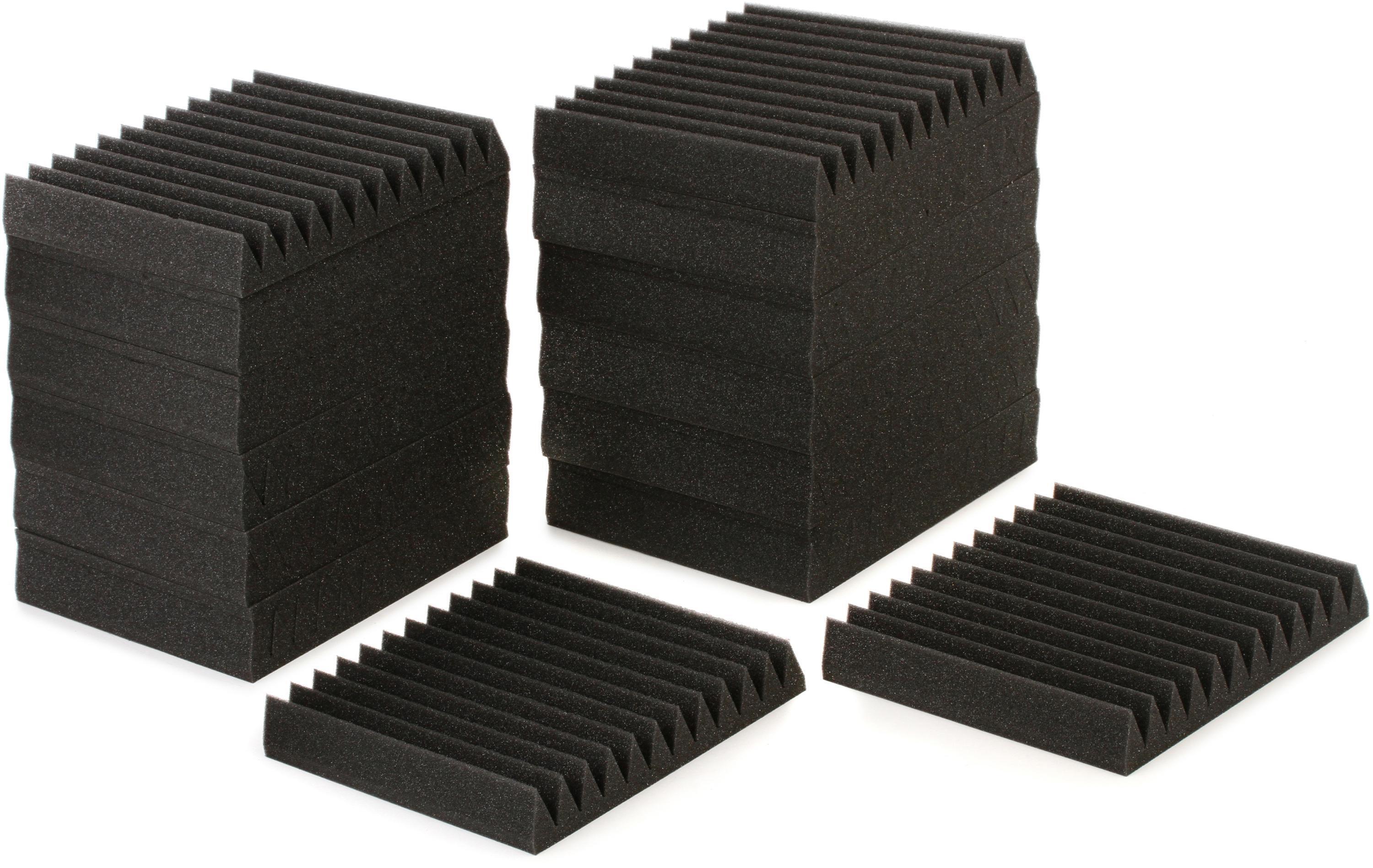 Soundproof Foam Acoustic Panel Absorption 12 Pack Pyramid 24X 24X 2  Studio Wall Sound Proofing