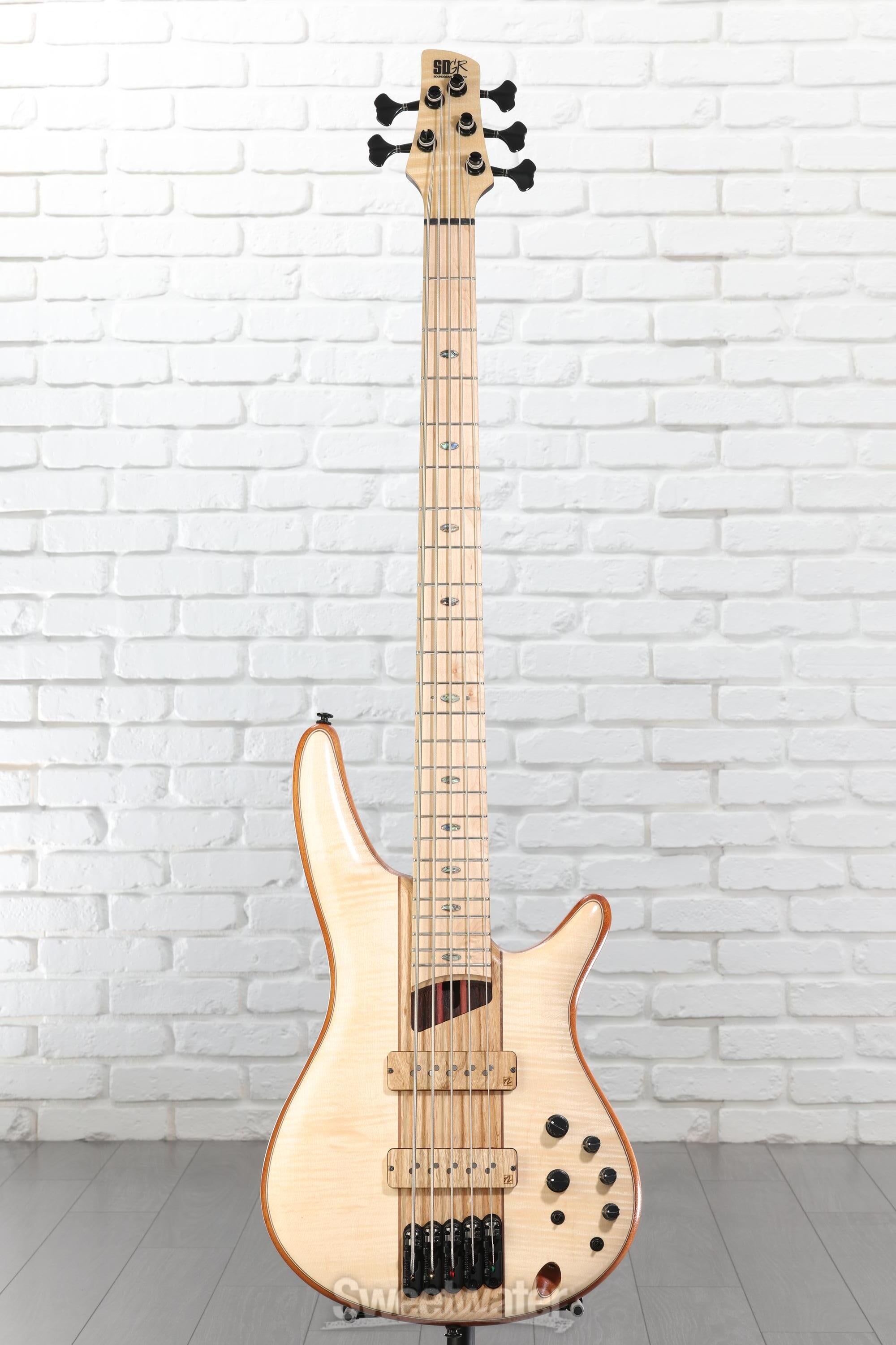 Ibanez Premium SR5FMDX2 5-string Bass Guitar - Natural Low Gloss