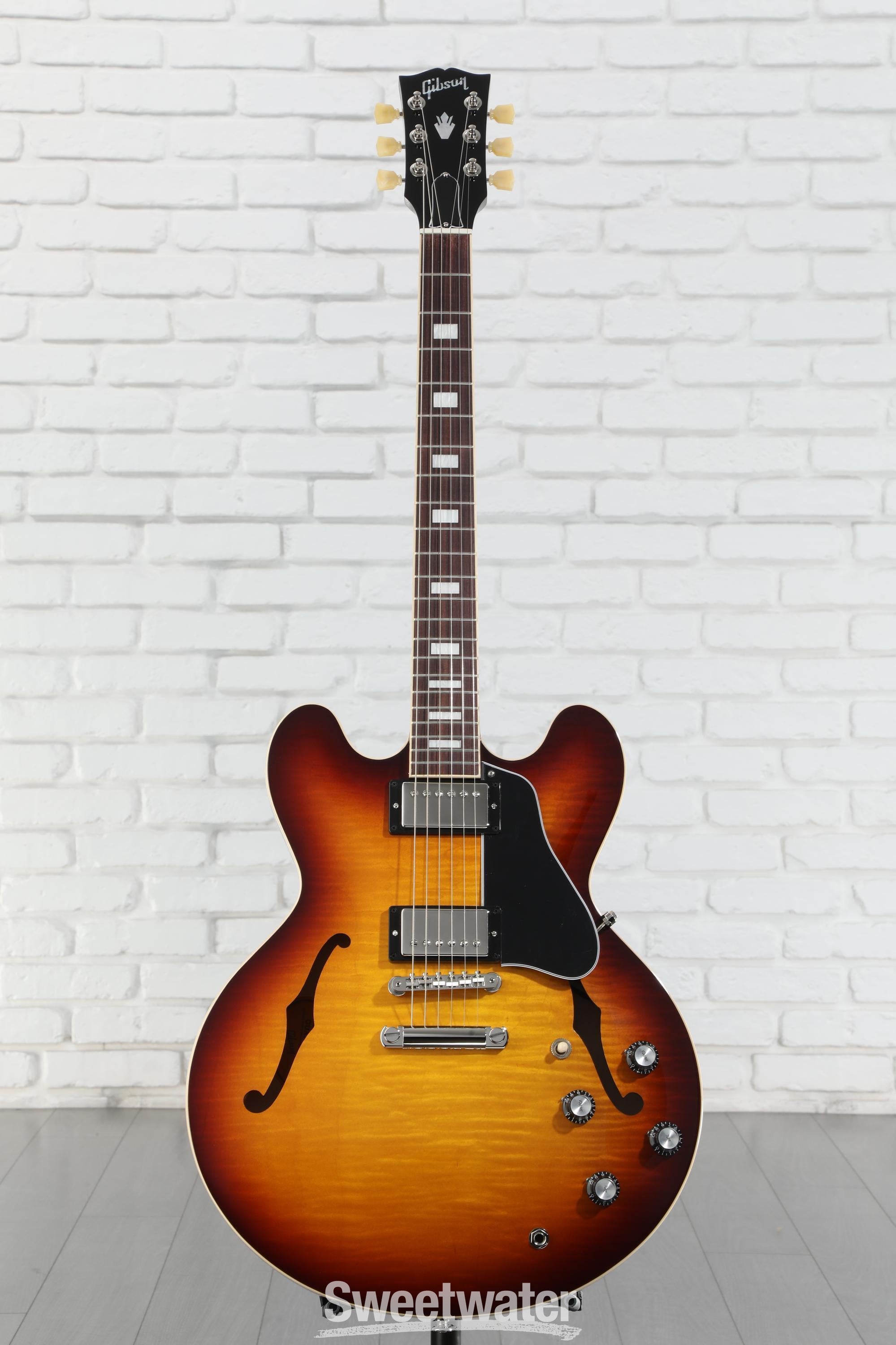 ギター Gibson ES-335 Figured (Iced Tea) Gibson ES-335 Figured Semi-Hollow Electric Guitar Iced Tea