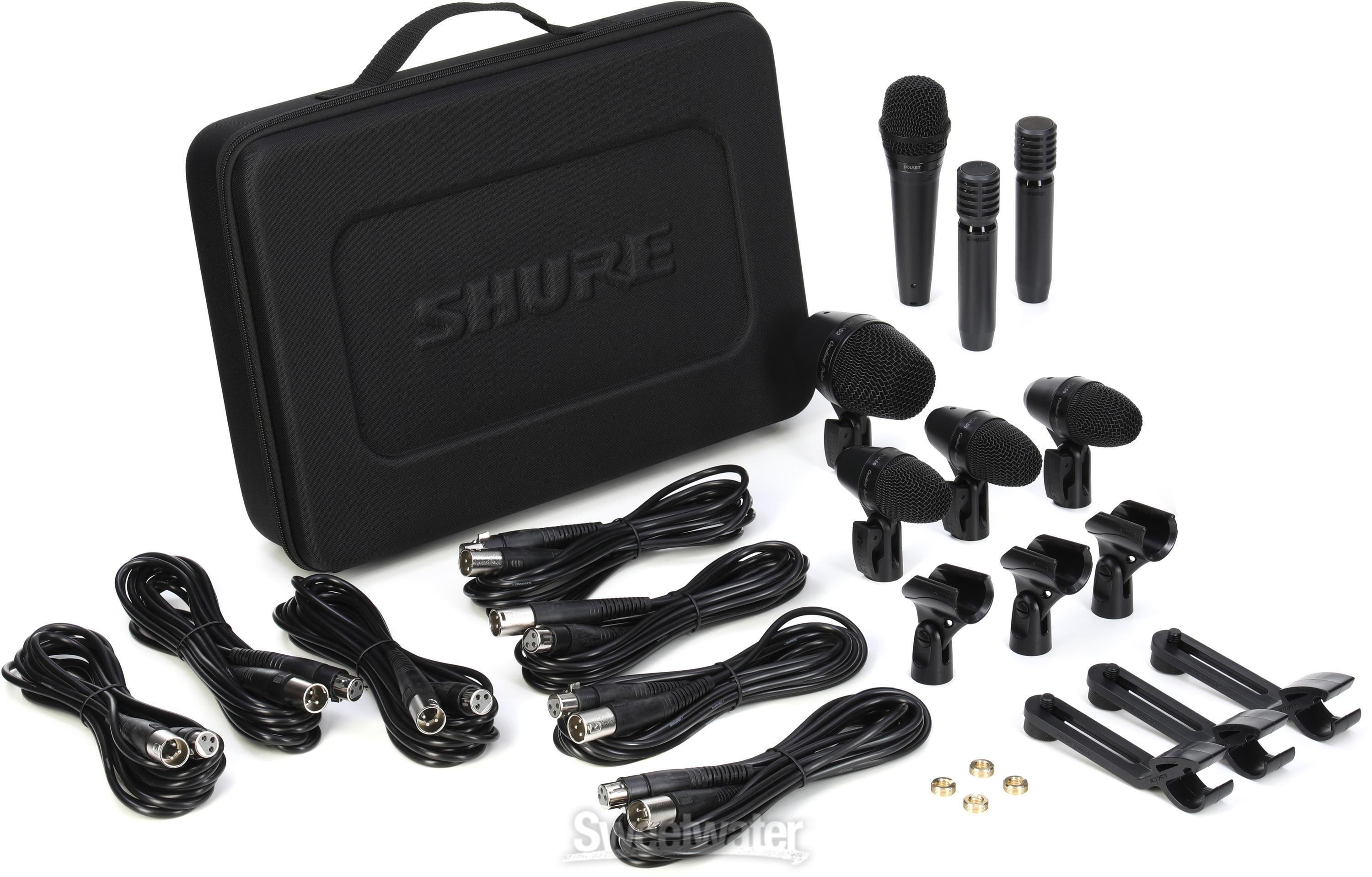 Shure PGA ドラムマイクセット　＋バスドラマイク Shure PGADRUMKIT7 7-piece Drum Microphone Kit | Sweetwater