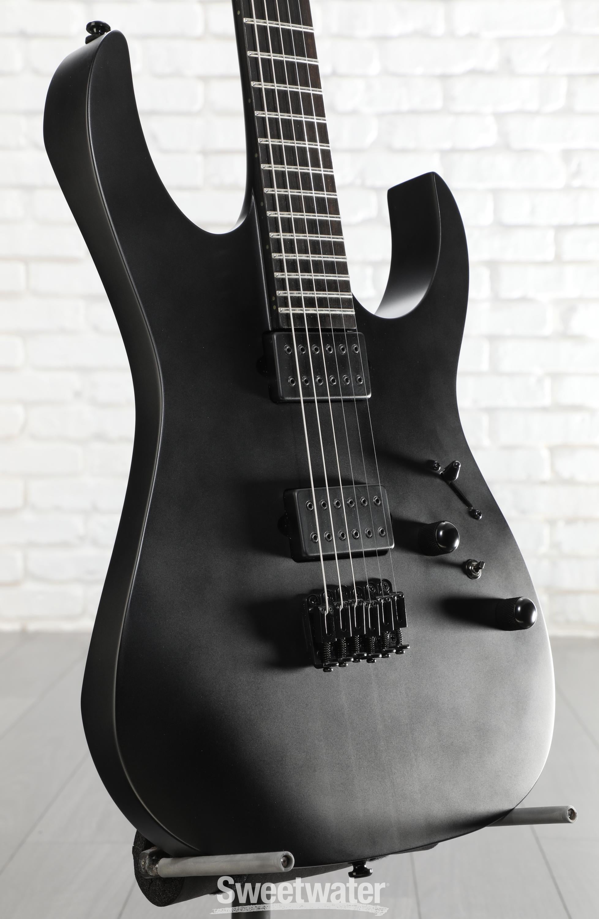 Ibanez RGRTB621 Iron Label Electric Guitar - Black Flat | Sweetwater