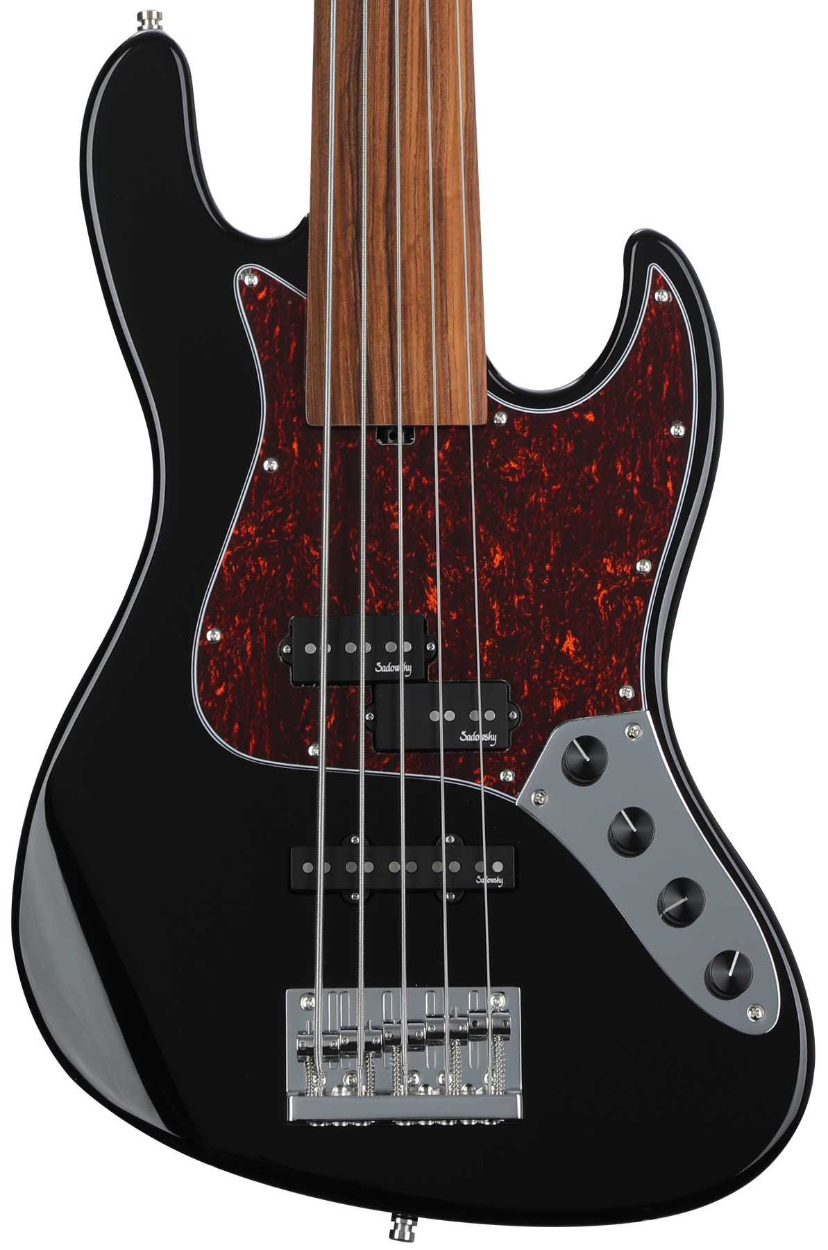 Sadowsky MetroExpress Hybrid PJ Fretless 5-string Bass - Black | Sweetwater