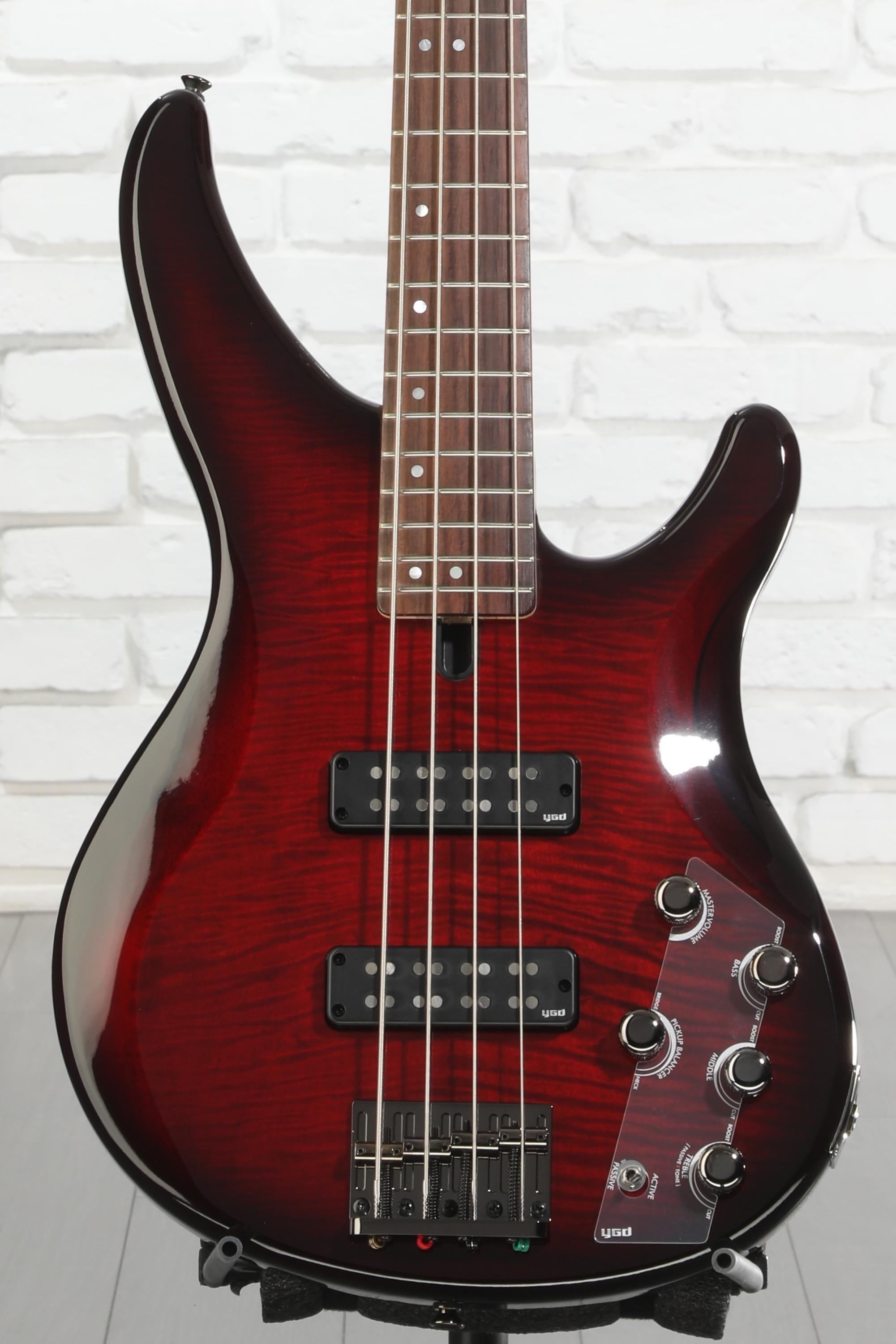 Yamaha TRBX604FM 4-string Bass Guitar - Dark Red Burst | Sweetwater