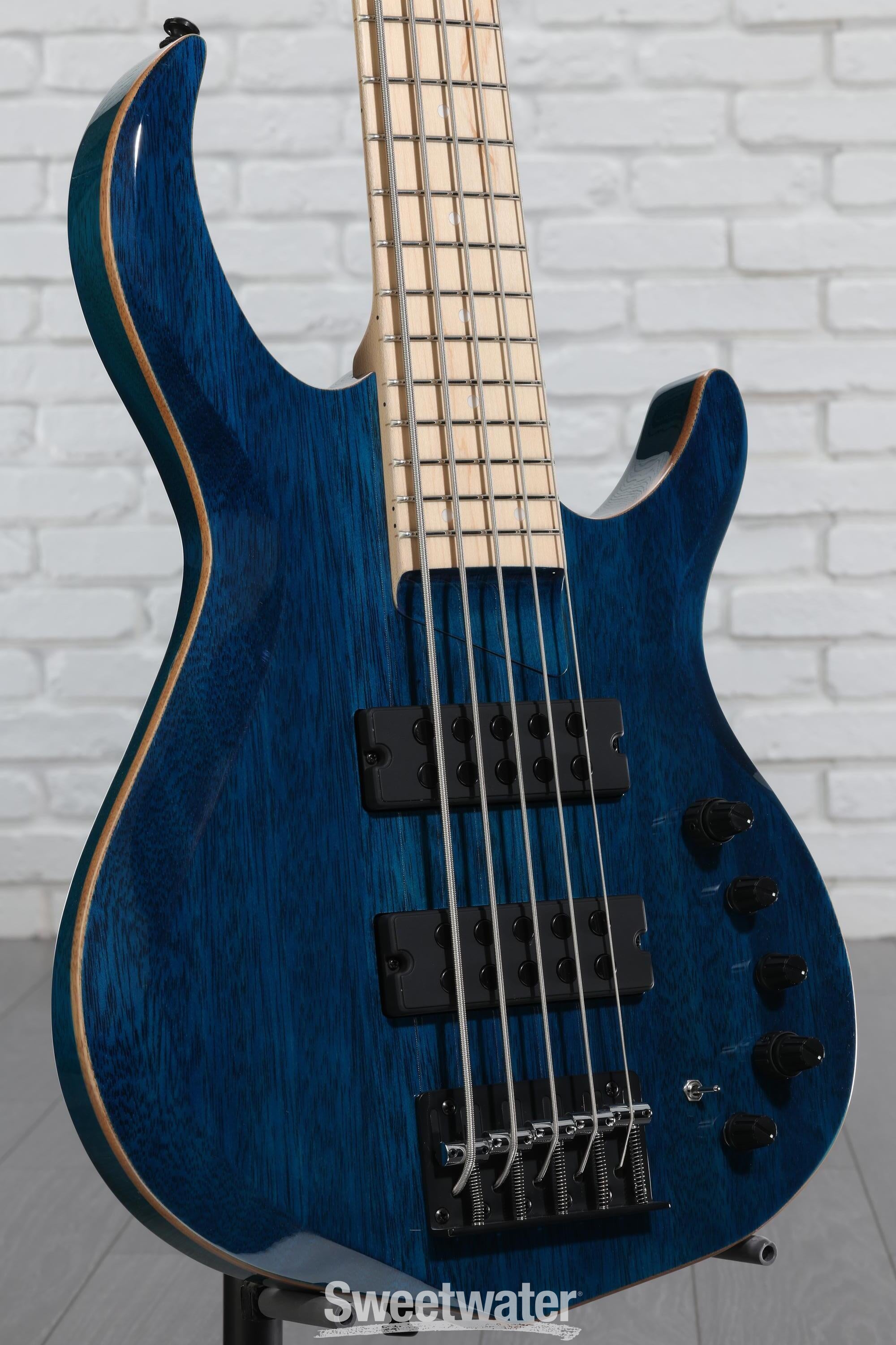 Marcus Miller M2 エレキベースレフティ 5弦 青 Sire Marcus Miller M2 5-String Bass Guitar Transparent Blue