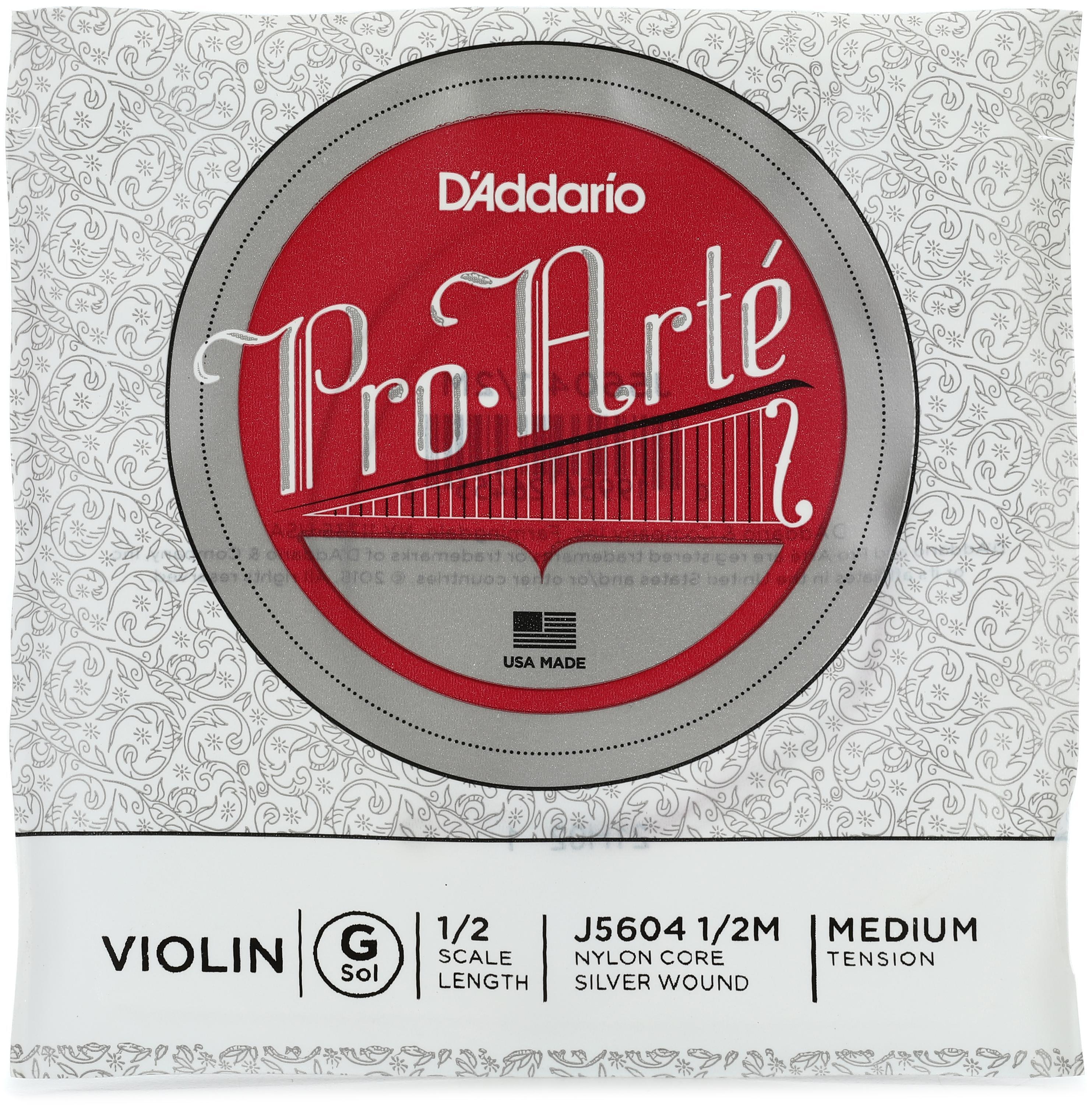 Photo of D'Addario J5604 Pro-Arte Violin G String - 1/2 Size, Medium Tension