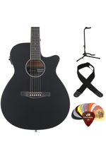 Photo of Ibanez AEG7MHWK Acoustic-electric Guitar Essentials Bundle - Weathered Black