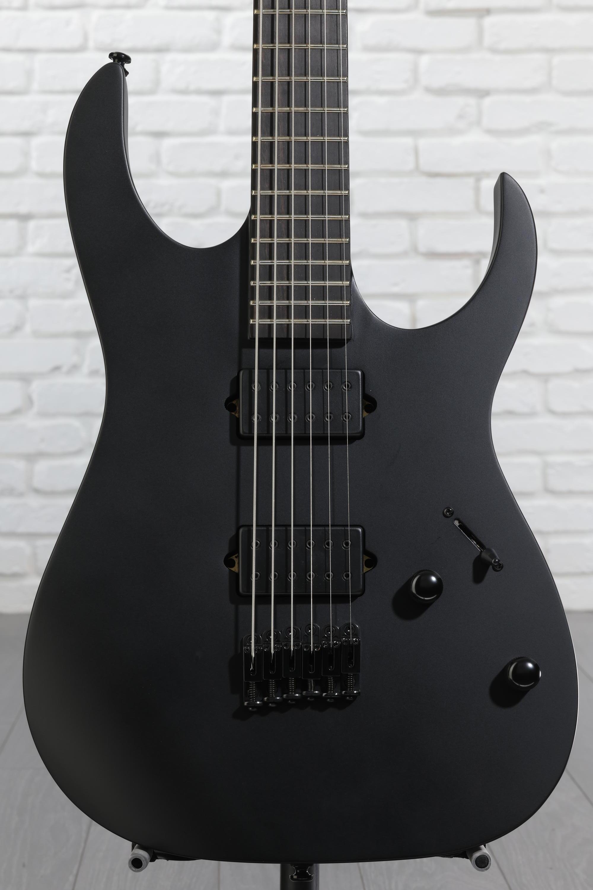 Ibanez Iron Label RG Baritone - Black Flat | Sweetwater