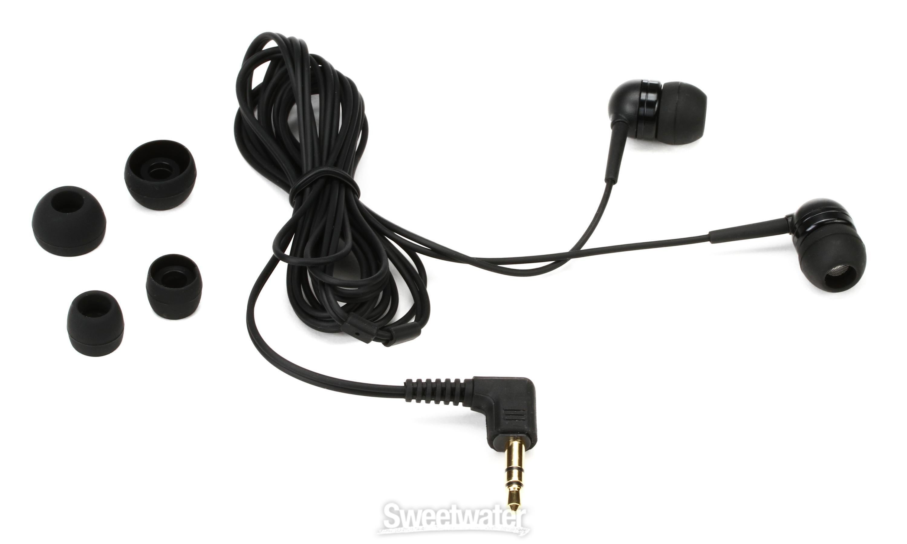 Black earphones with mic hot sale