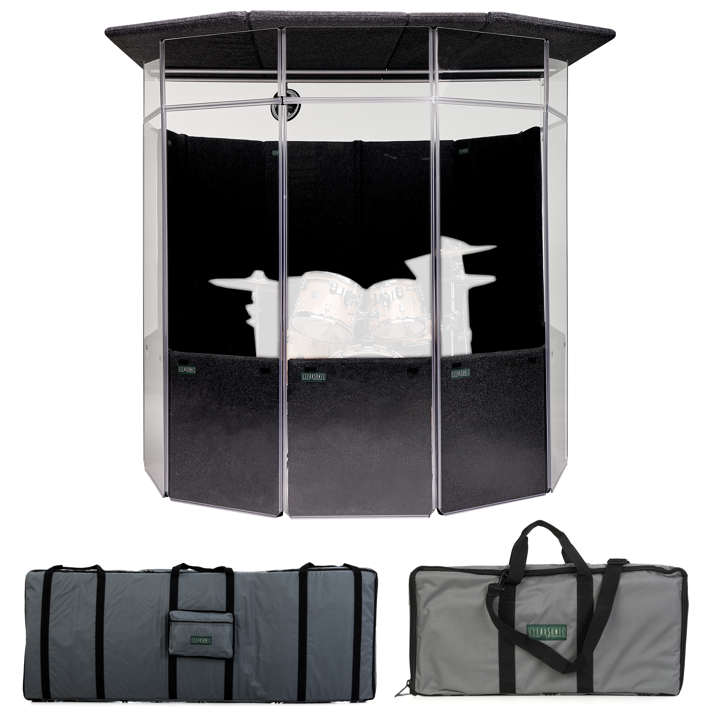 Photo of ClearSonic IPA IsoPac A Portable Isolation Booth with Padded Soft Cases