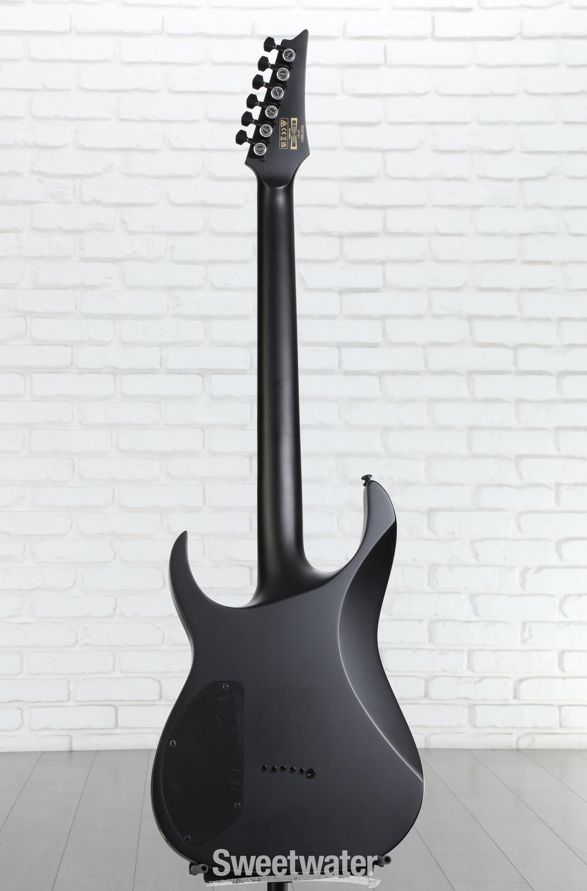 Ibanez Iron Label RG Baritone - Black Flat | Sweetwater