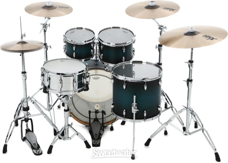 Gretsch Drums Renown RN2-E8246 4-piece Shell Pack - Satin Antique Blue Burst
