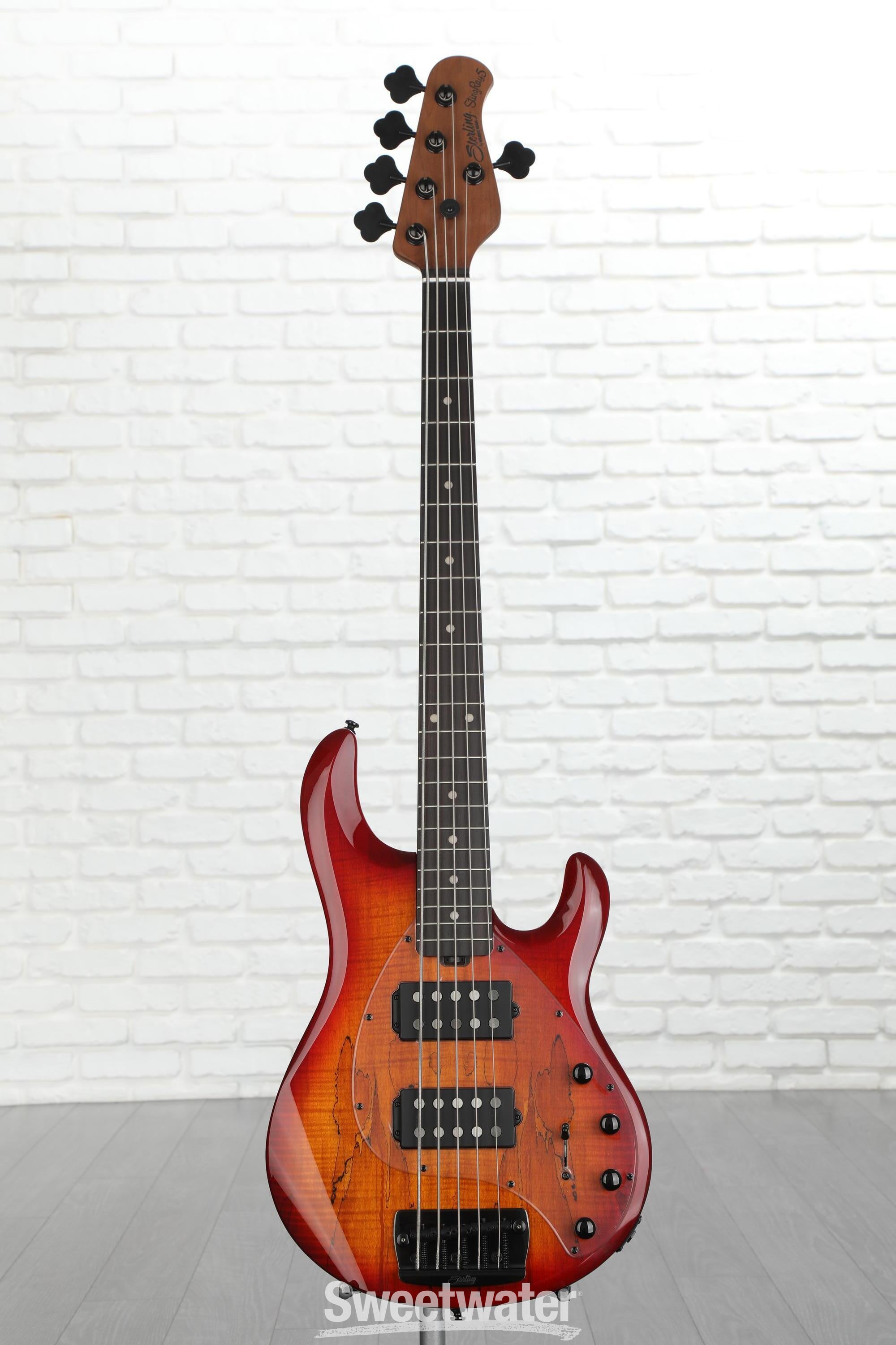 Sterling By Music Man StingRay RAY35HH 5-string Bass Guitar - Blood Orange  Burst | Sweetwater