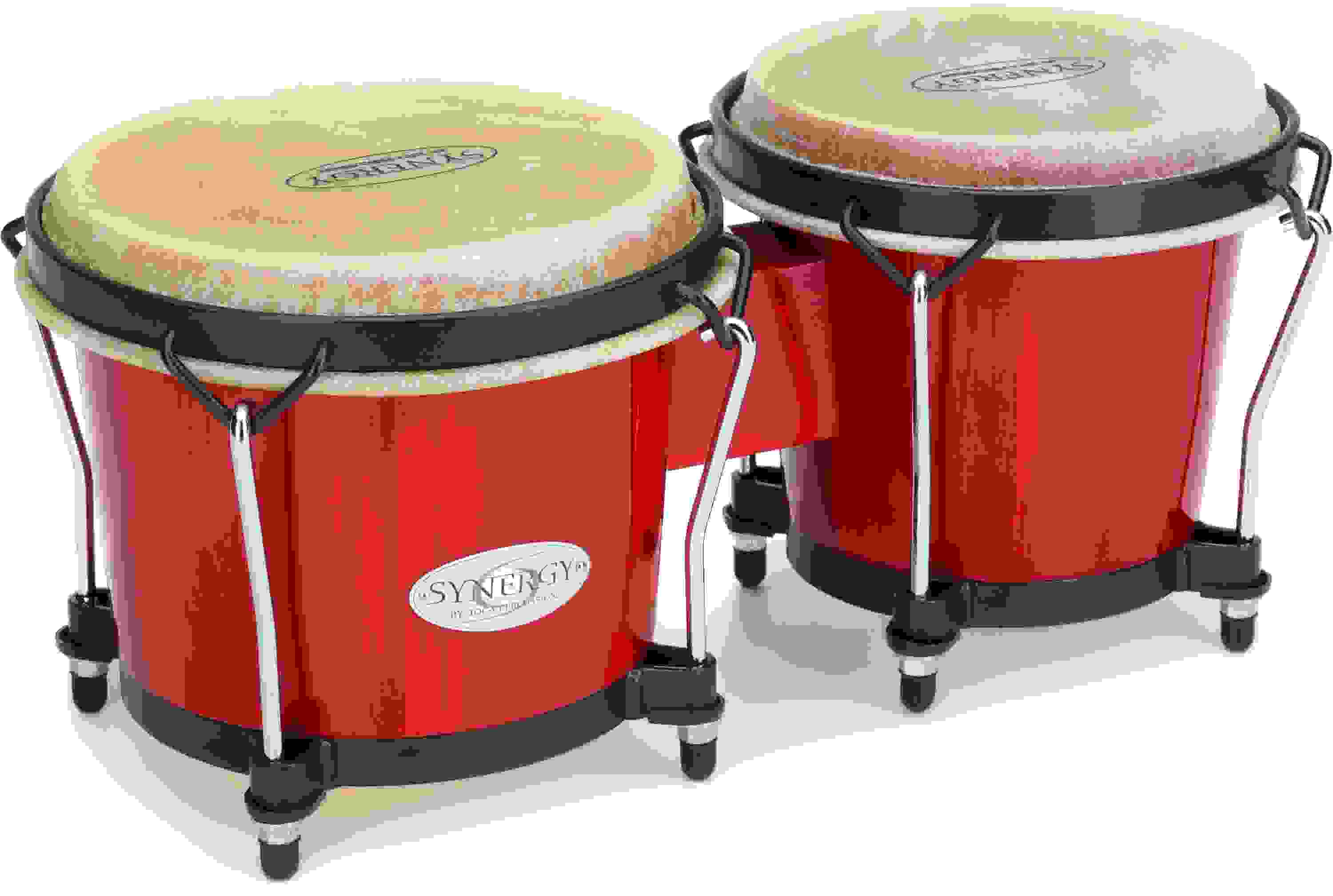 Toca Percussion Synergy Wood Bongos - Rio Red