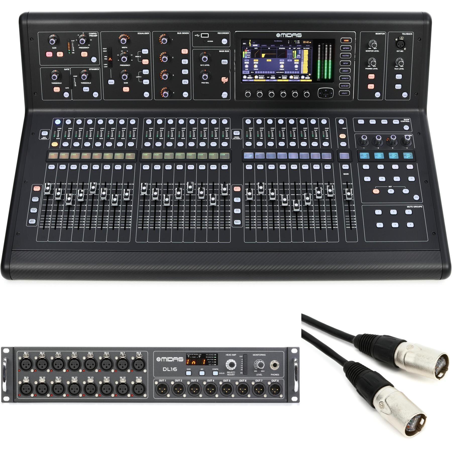 Midas M32 LIVE 40-channel Digital Mixer and DL16 16-input/8