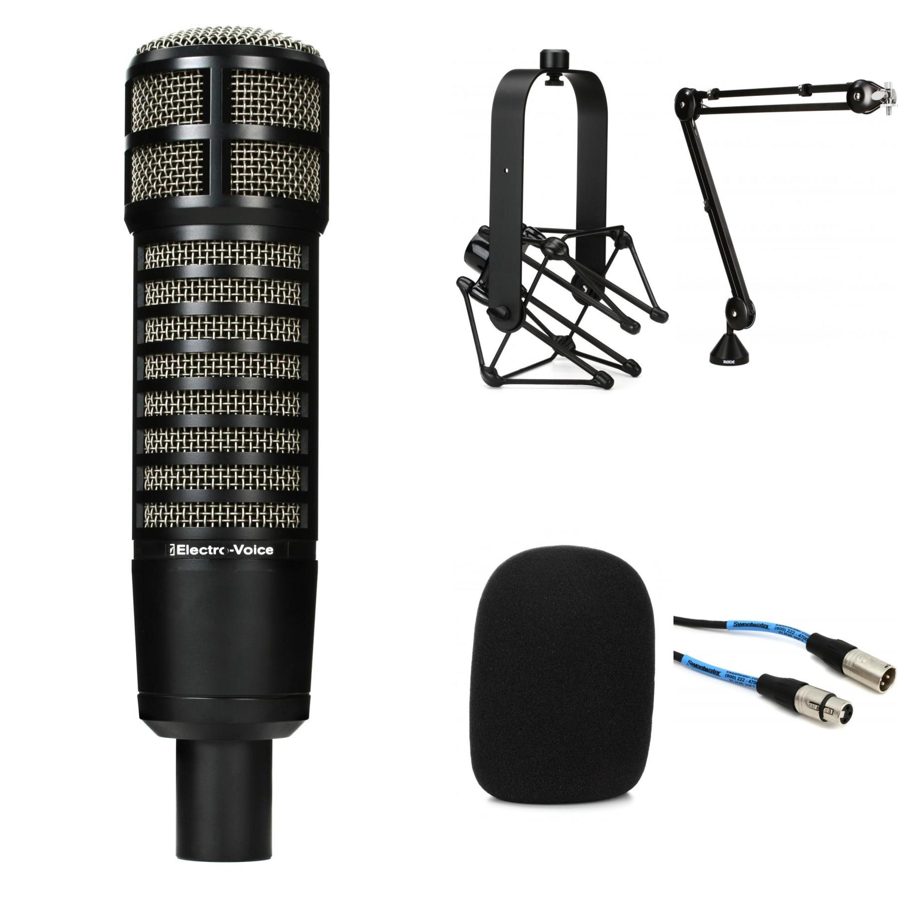 Electro-Voice RE320 Broadcast Bundle with Desktop Boom Stand and Cable