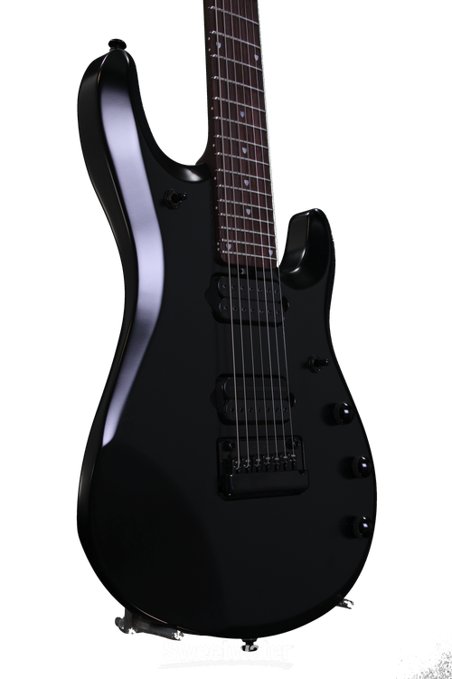 Ernie Ball Music Man JP7 Fully Loaded Stealth Black, All Rosewood Neck |  Sweetwater