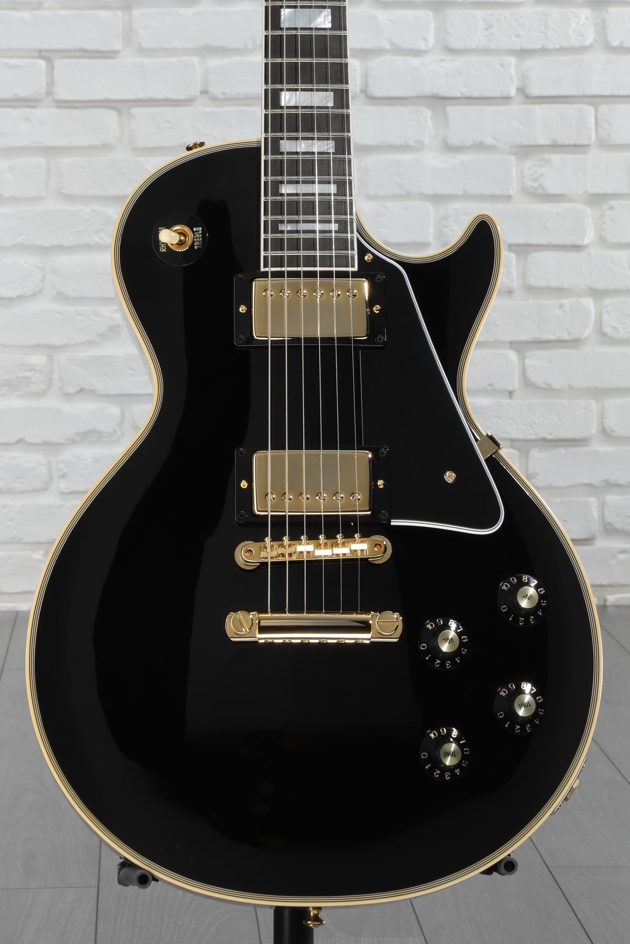 ギター Gibson Custom 1968 Les Paul Custom Ebony Gibson Custom 1968 Les Paul Custom Reissue Electric Guitar
