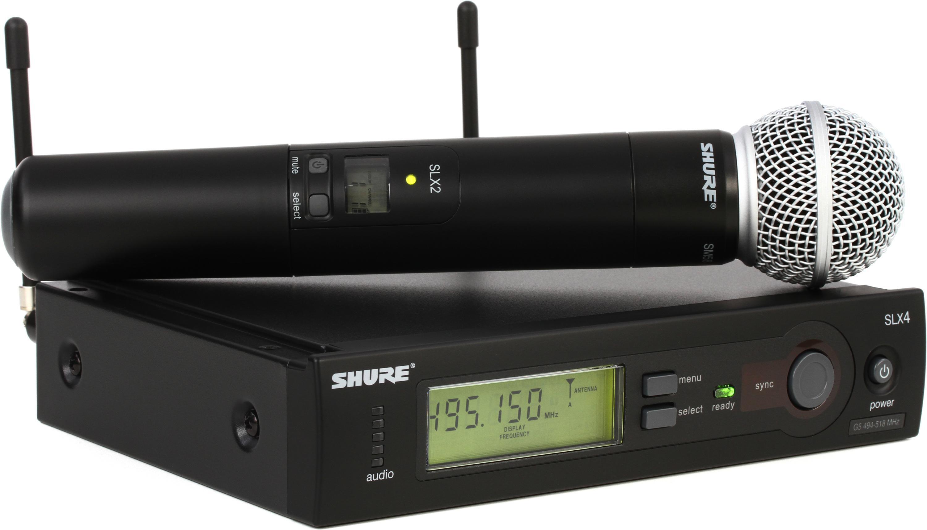 SHURE SLX ワイヤレスマイク SLX24/SM58 ダイナミックマイク Shure SLX24/SM58 Handheld Wireless Microphone System - G5 Band