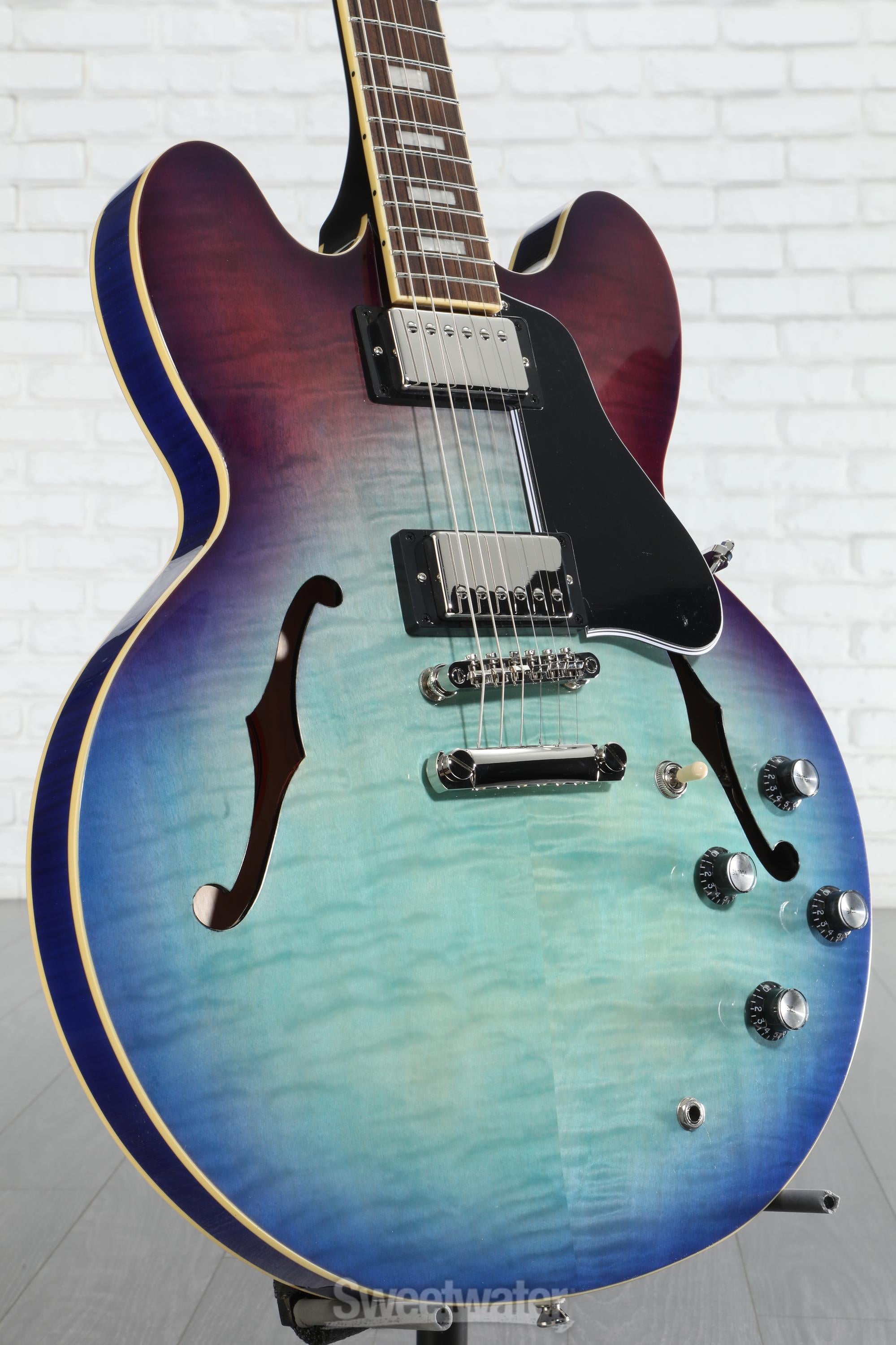 Epiphone ES-335 Figured Semi-hollowbody - Blueberry Burst | Sweetwater