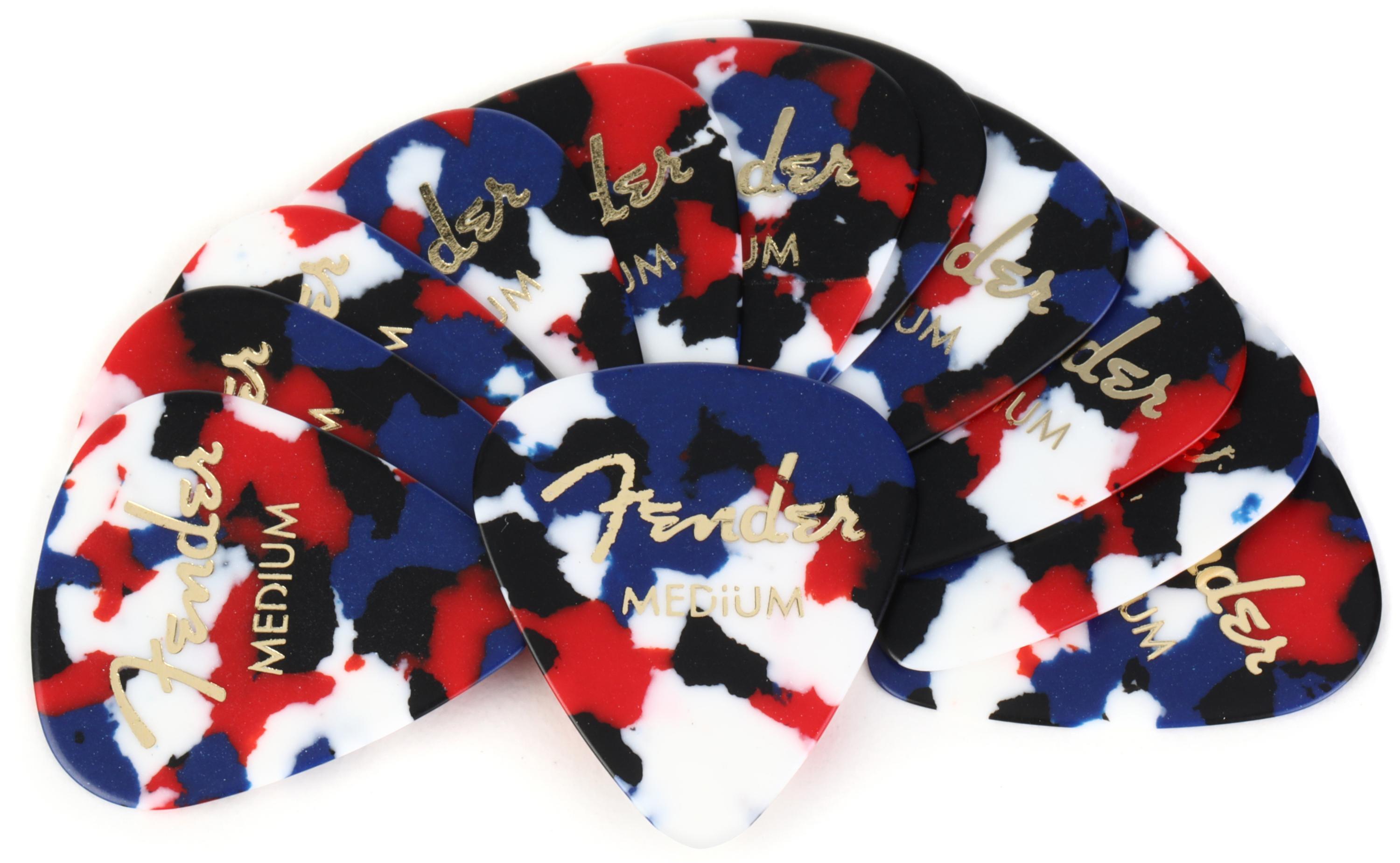 Photo of Fender 351 Shape Classic Celluloid Picks - Medium Confetti 12-pack