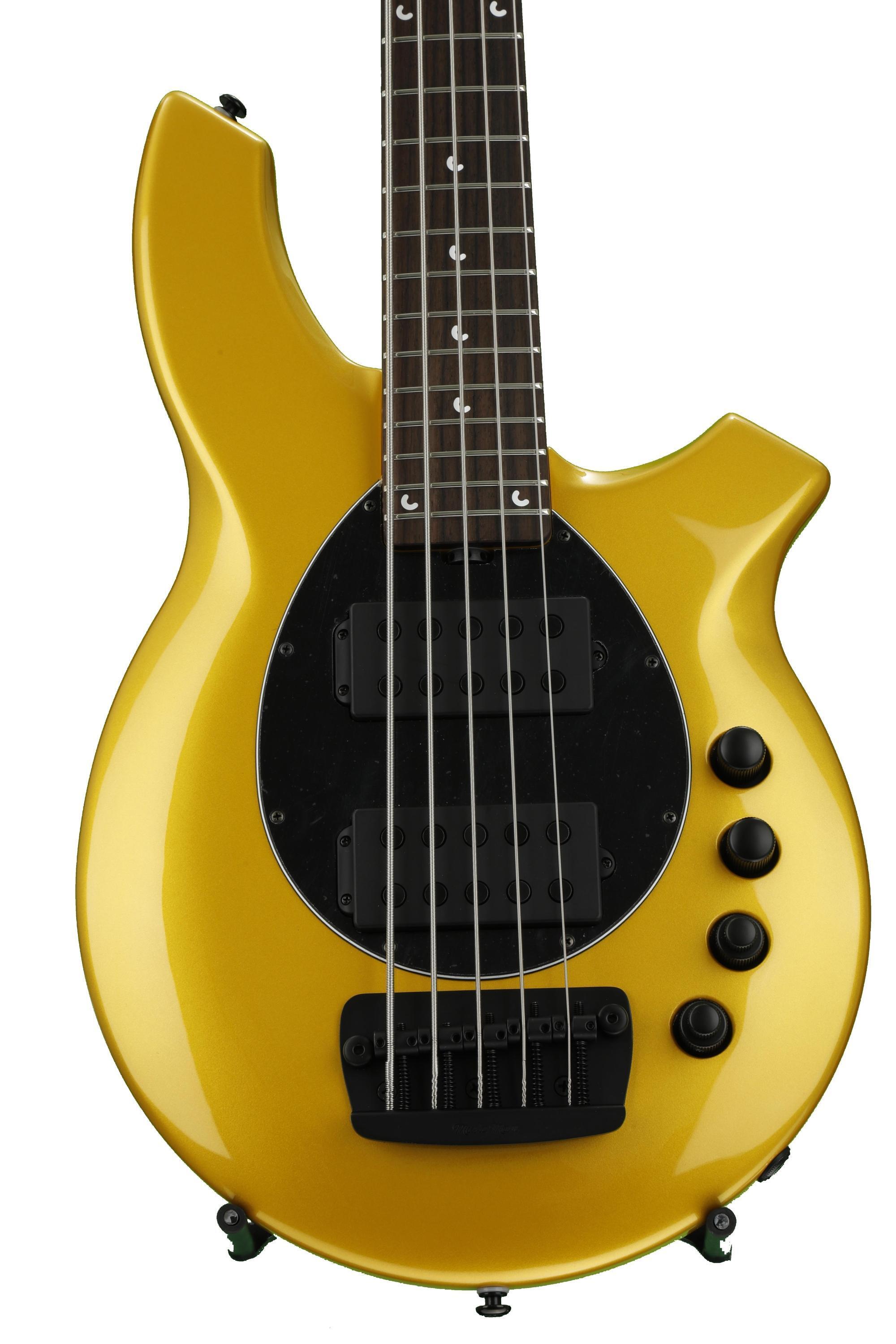 Ernie Ball Music Man Bongo 5 HH - Firemist Gold | Sweetwater