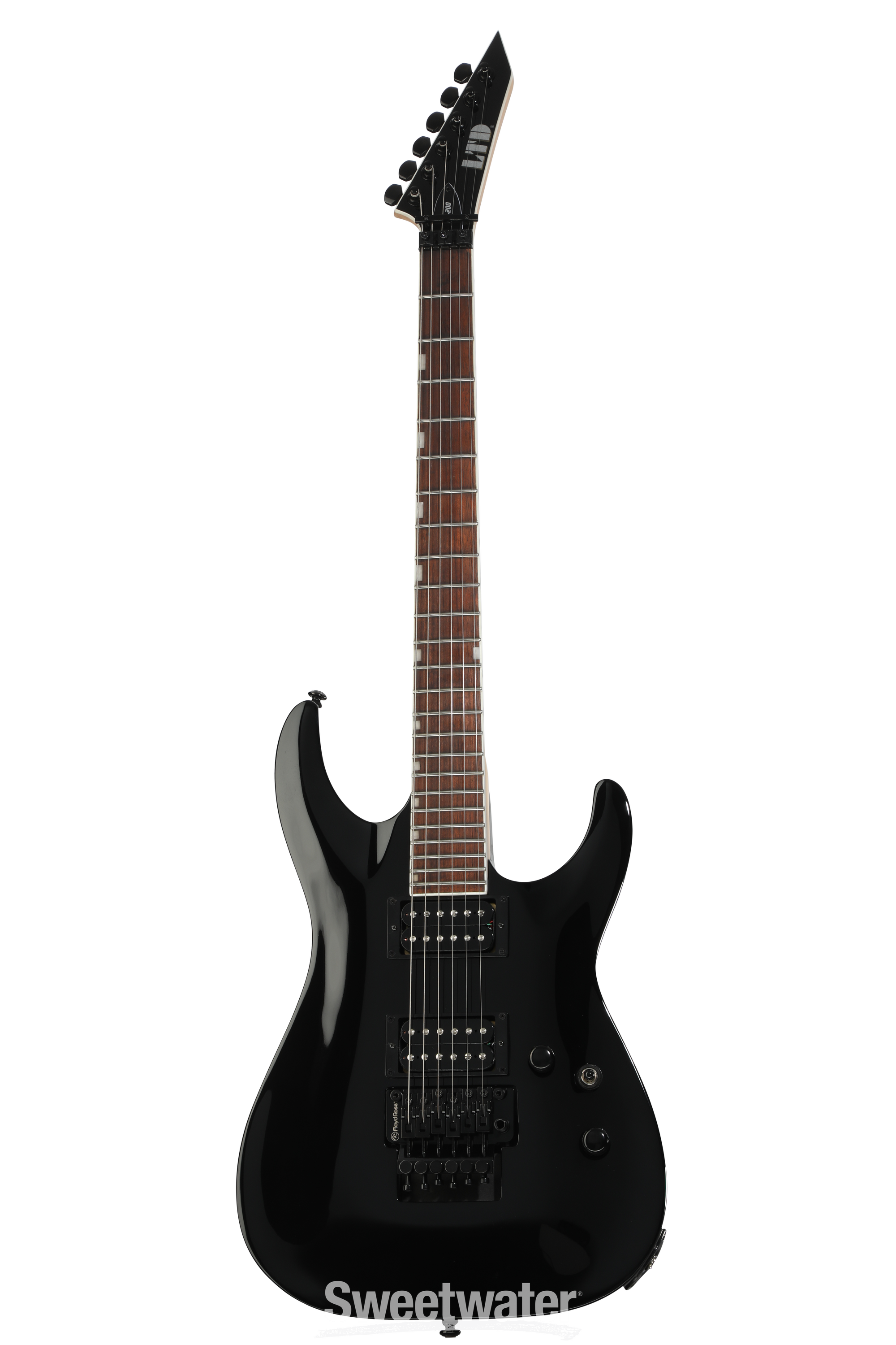 ESP LTD MH-200 Electric Guitar - Black, Jatoba Fingerboard