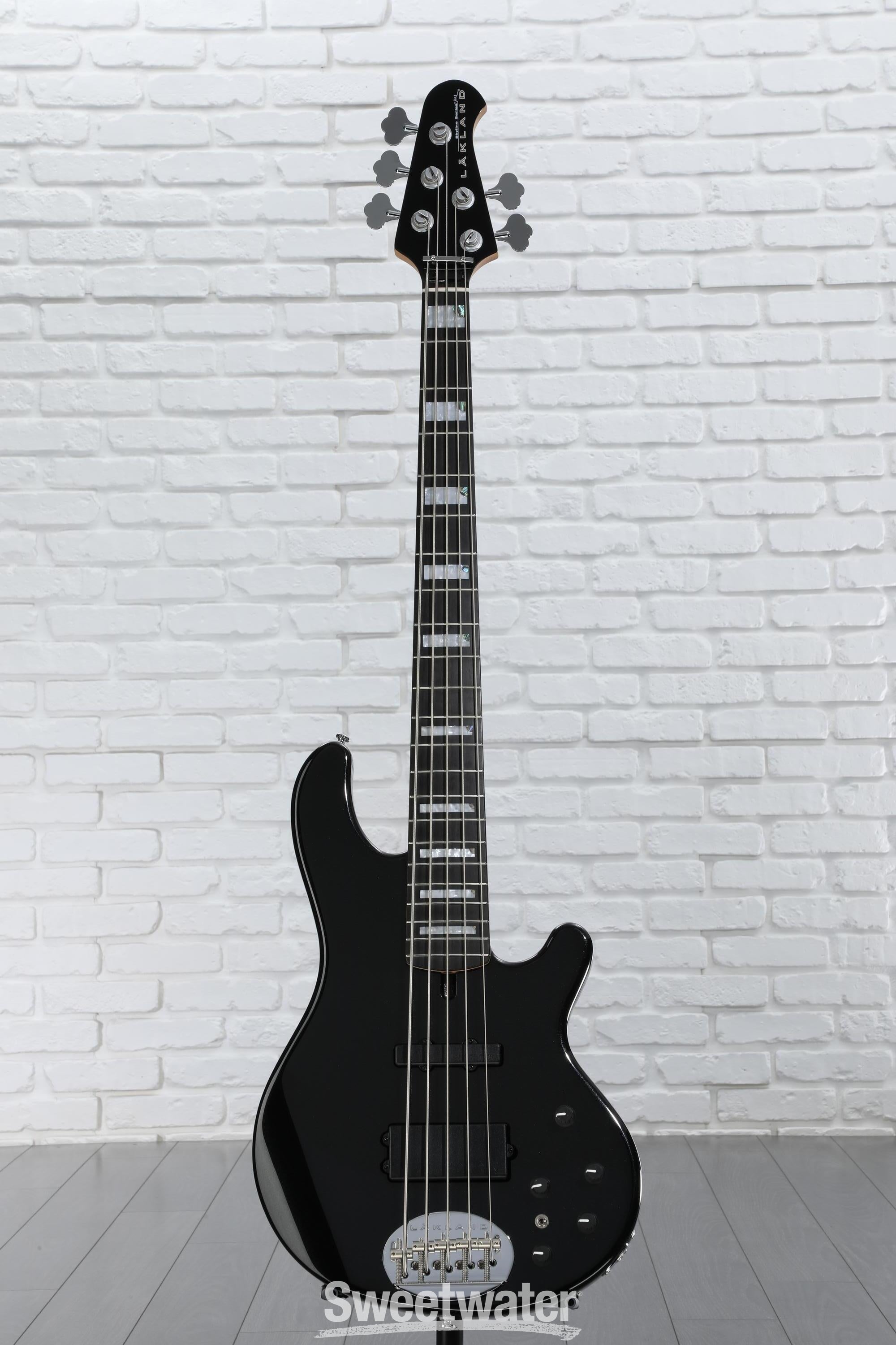 Lakland Skyline 55-02 Custom Bass Guitar - Black Sparkle