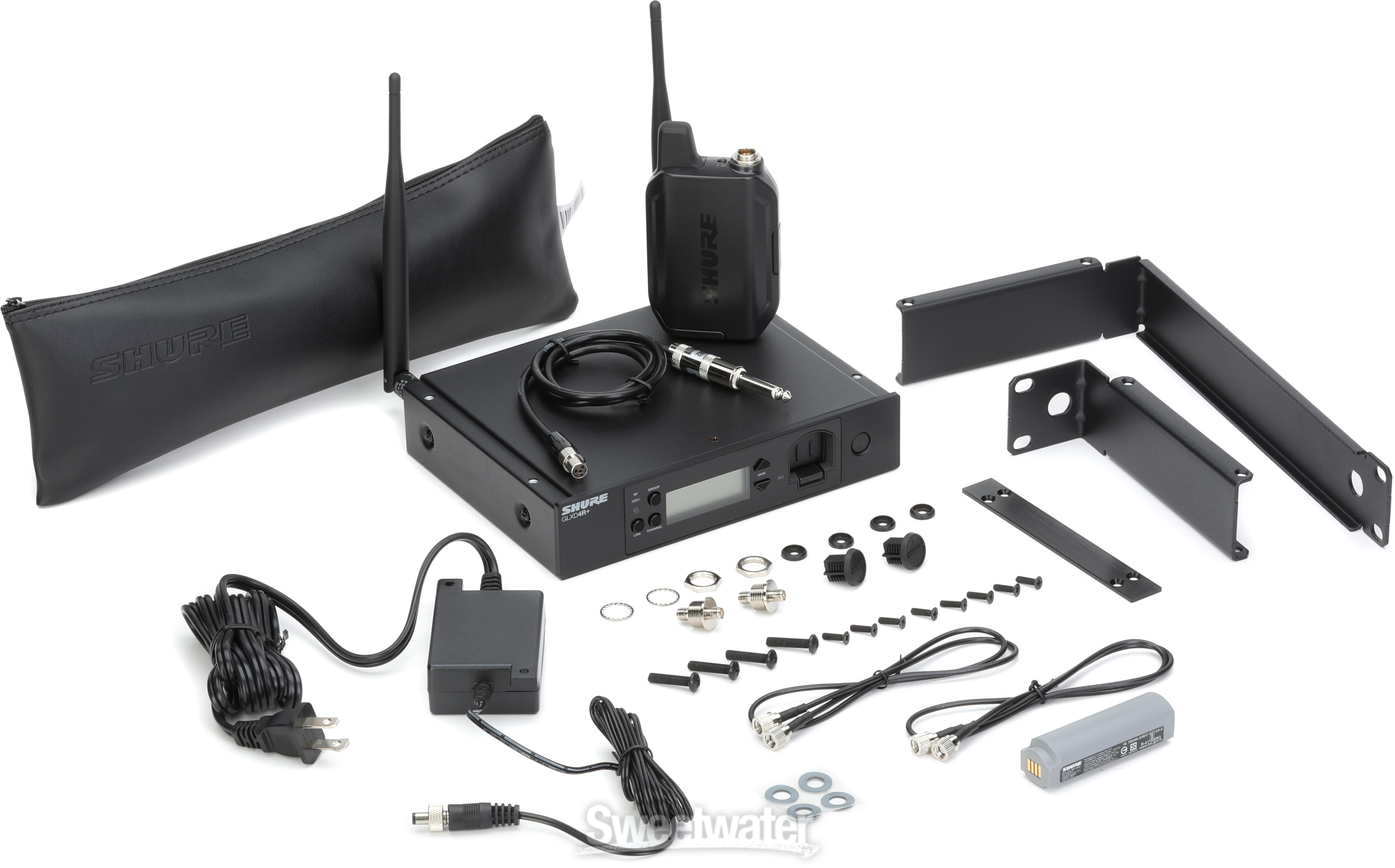 Shure GLXD14R+ Digital Wireless Rackmount Bodypack System with