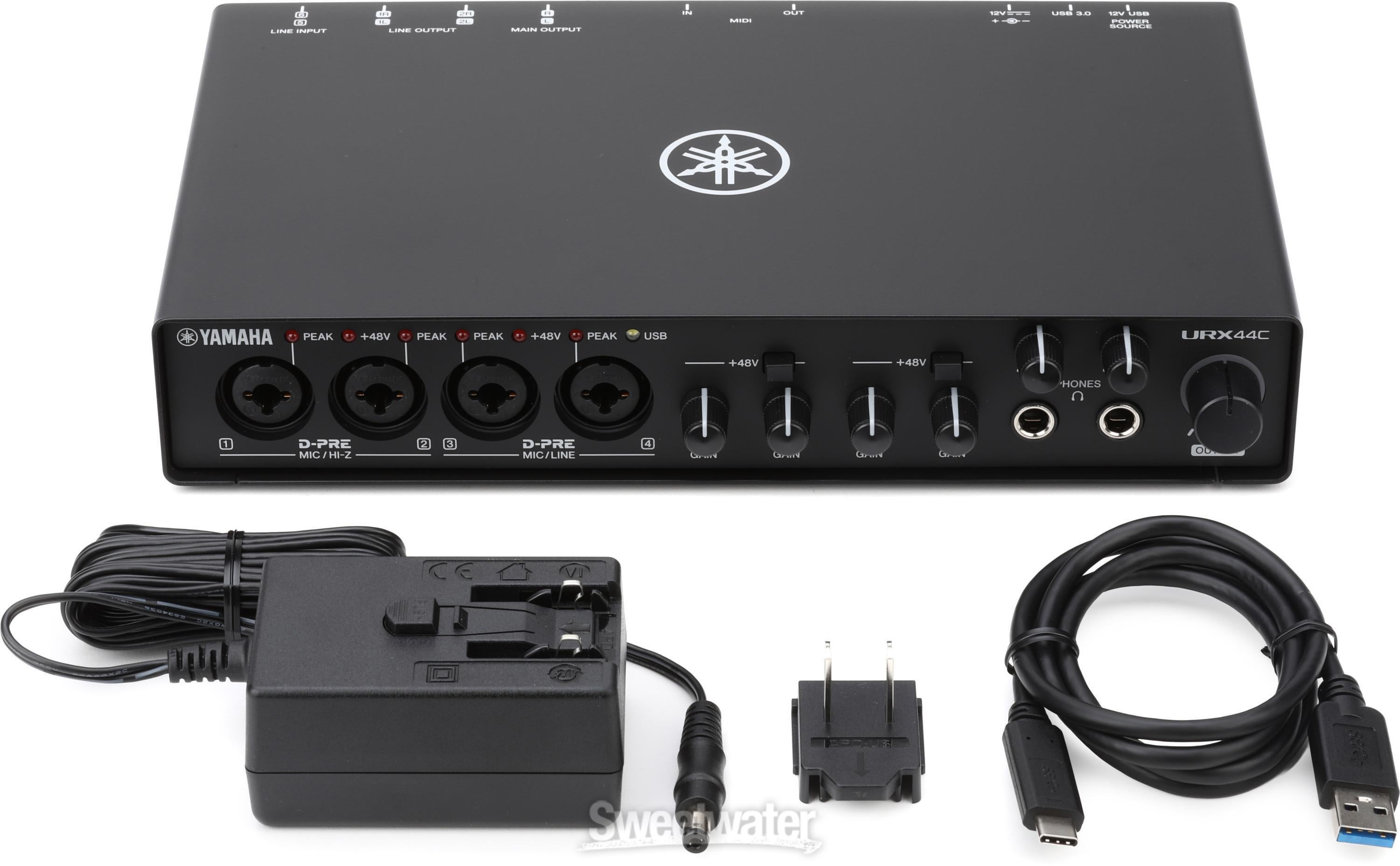 Yamaha URX44C USB-C Audio Interface with Software Suite | Sweetwater
