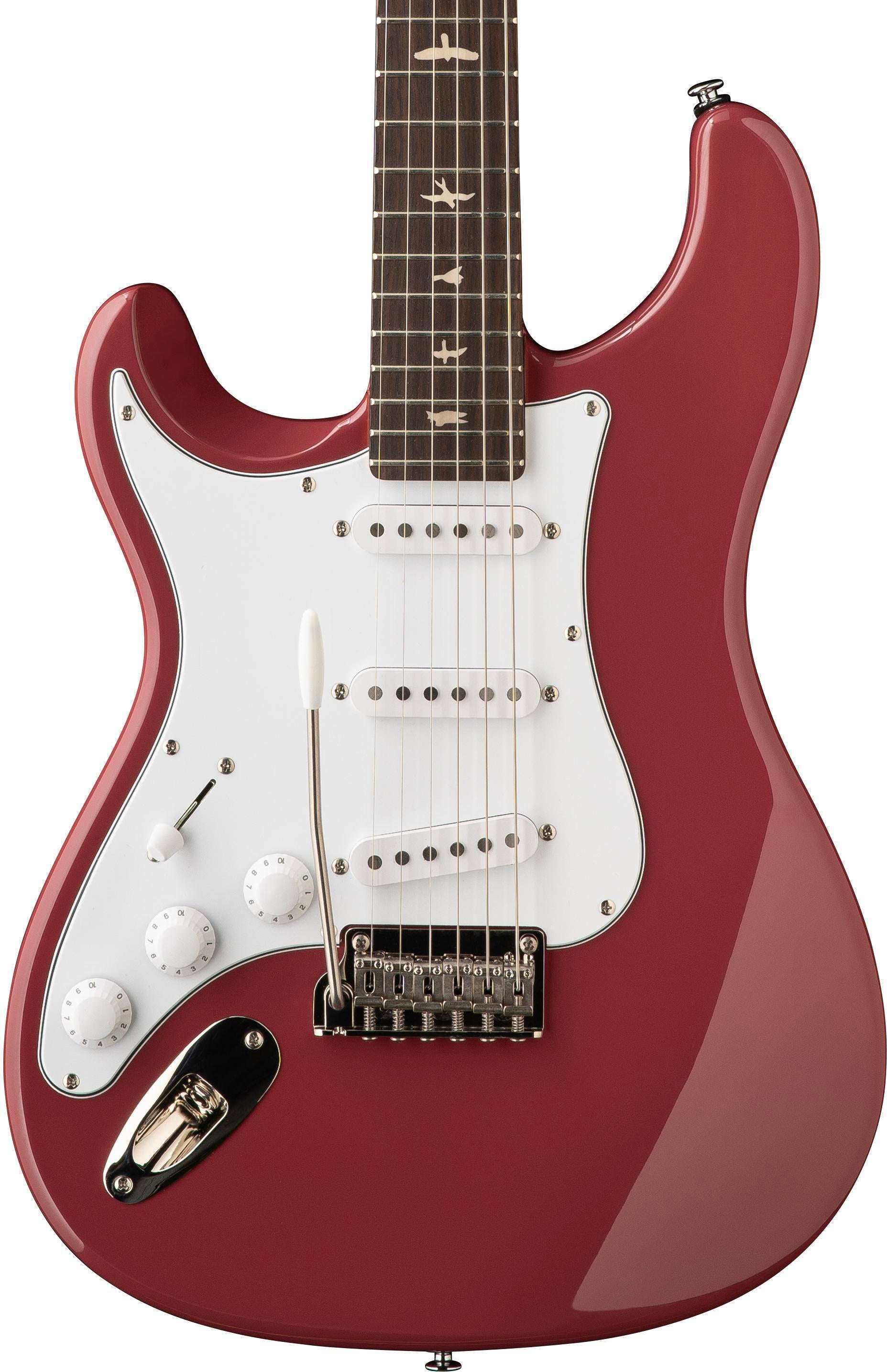 美品 2024年製 左利き用 PRS SE Silver Sky Lefty PRS SE Silver Sky Left-handed Electric Guitar - Derby Red