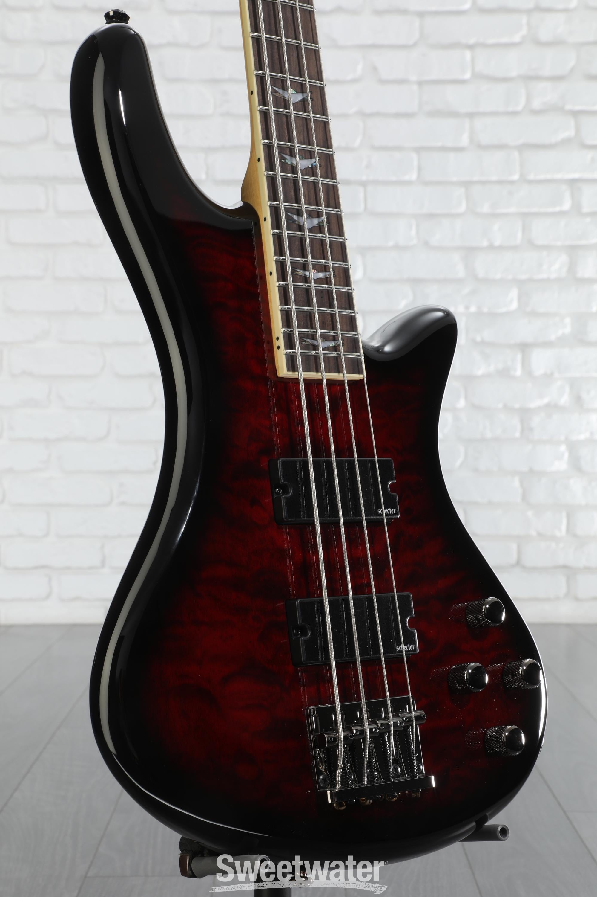 Schecter Stiletto Extreme 4 Bass Guitar - Black Cherry