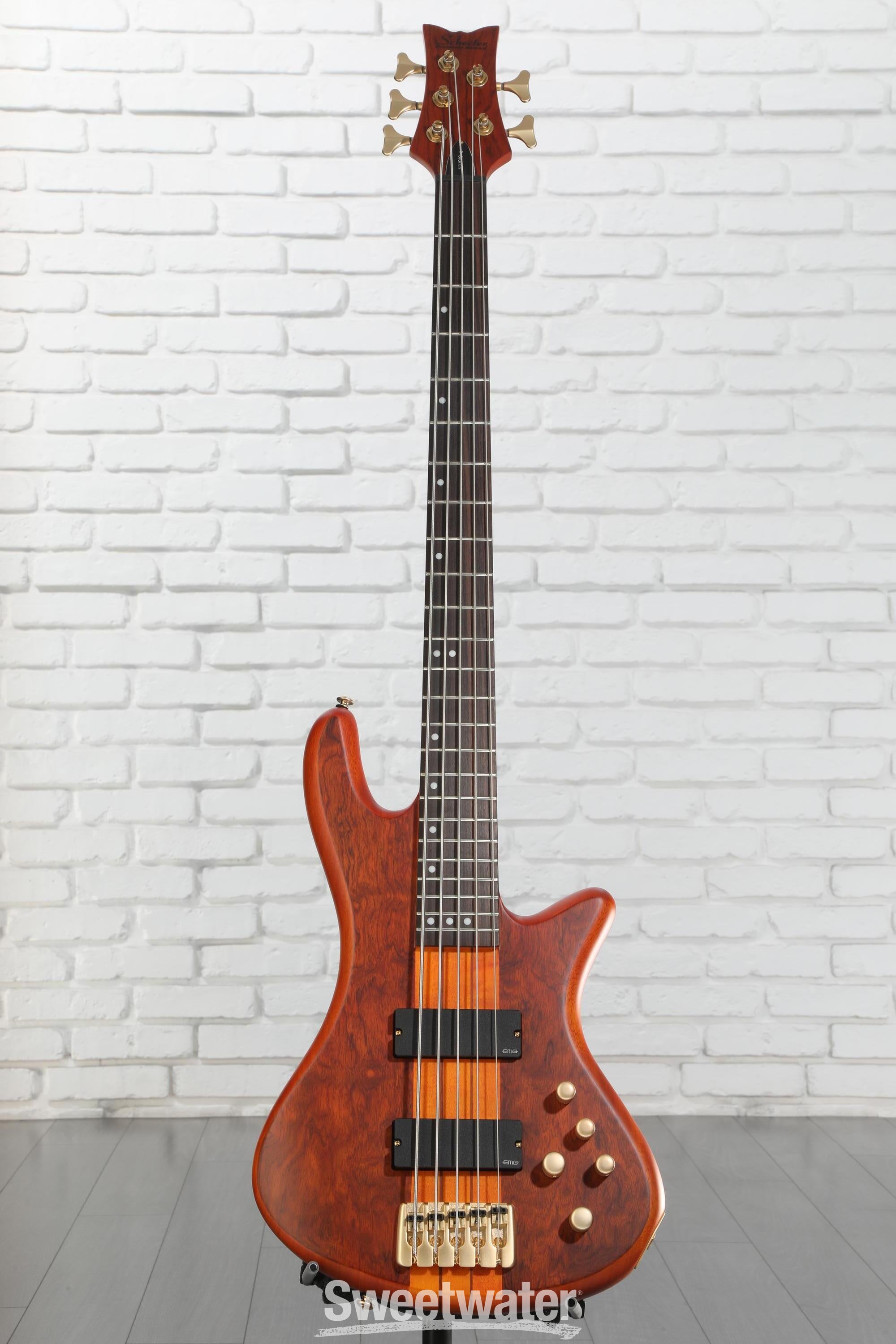 す*じ様 SCHECTER STILETTO STUDIO-5 Schecter Stiletto Studio 5 Bass Guitar - Honey Satin