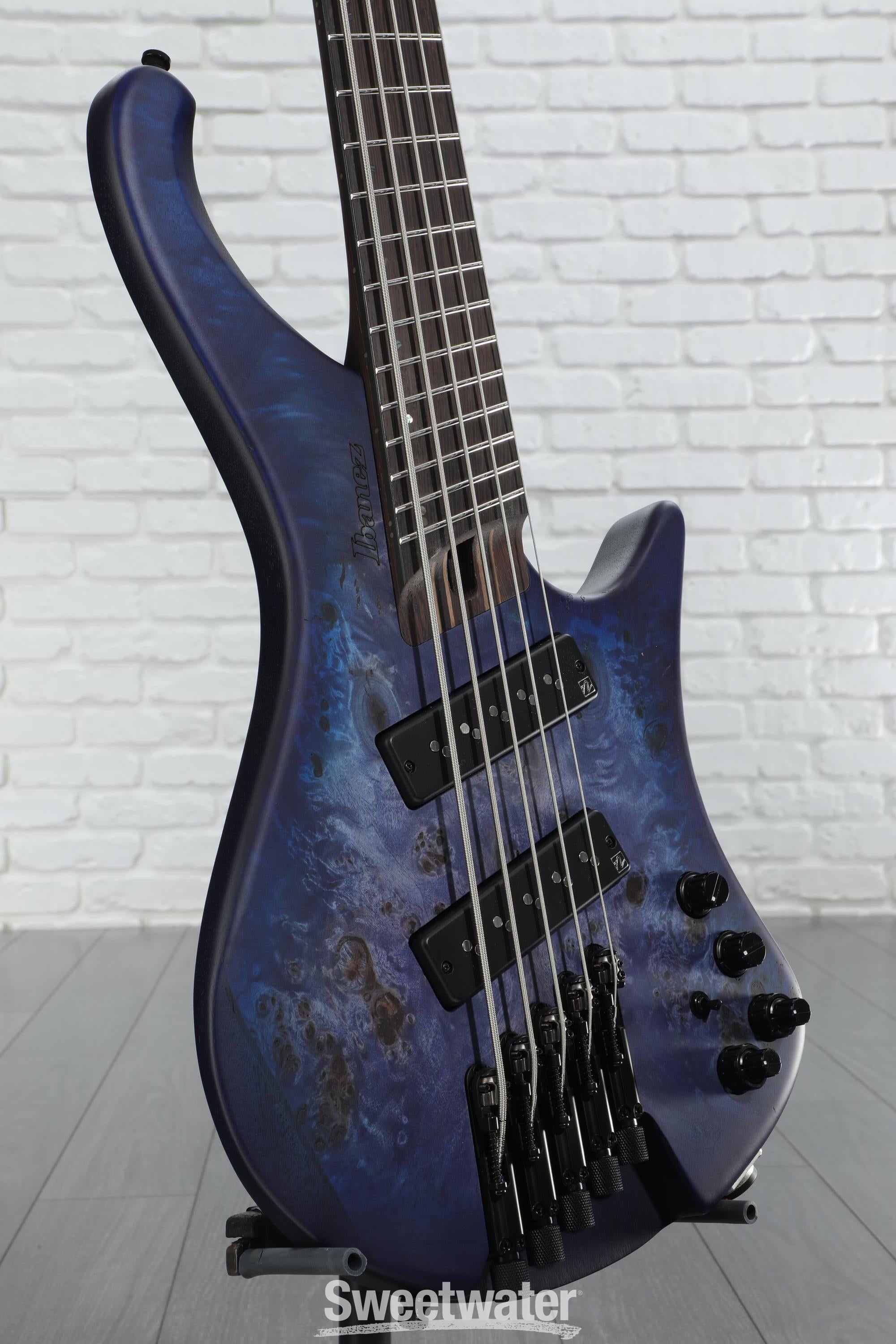Ibanez EHB1505MS-BIF Black Ice Flat headless bass guitar 5