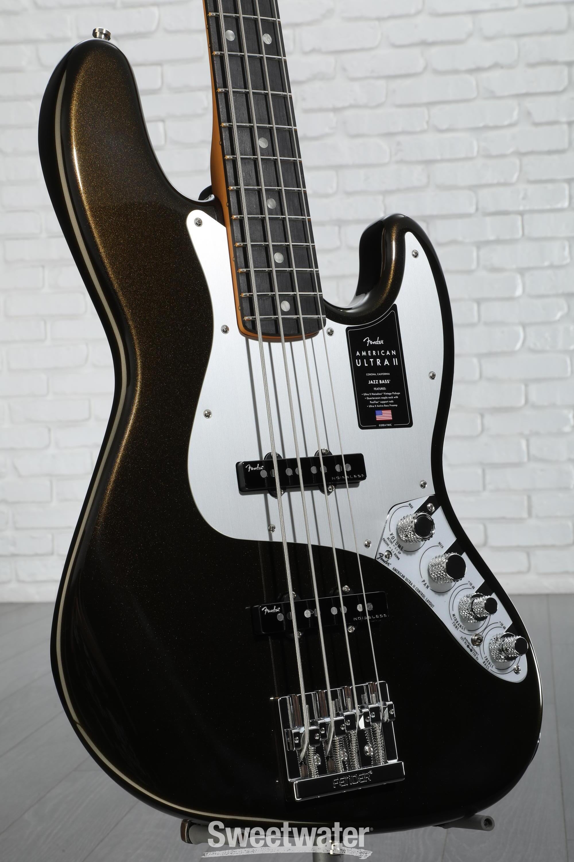 Fender American Ultra II Jazz Bass - Texas Tea, Ebony Fingerboard